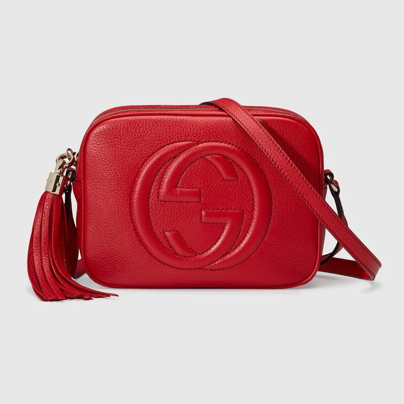 Gucci PEBBLED SOHO DISCO Calfskin Small Travel Bag