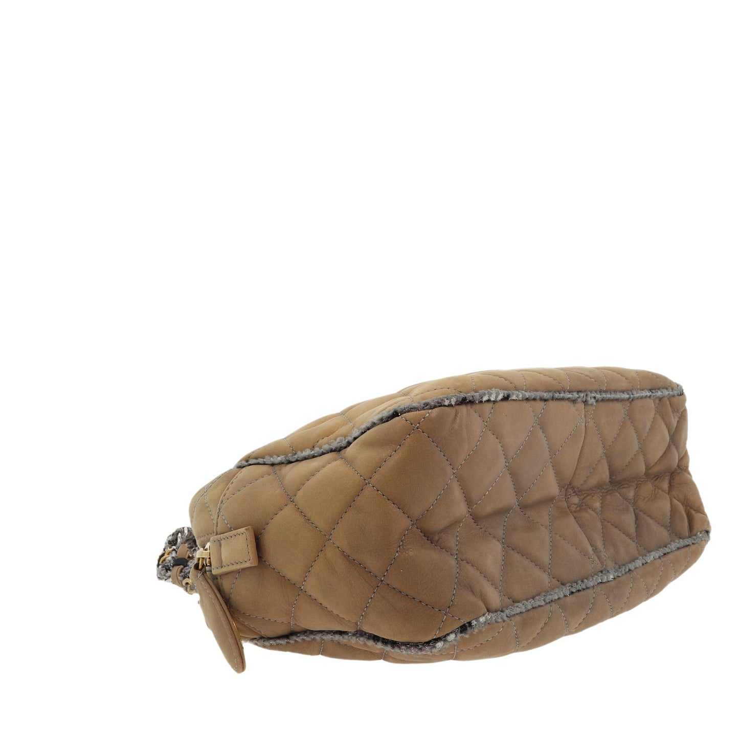 CHANEL Camera Shoulder Bag in Beige Leather