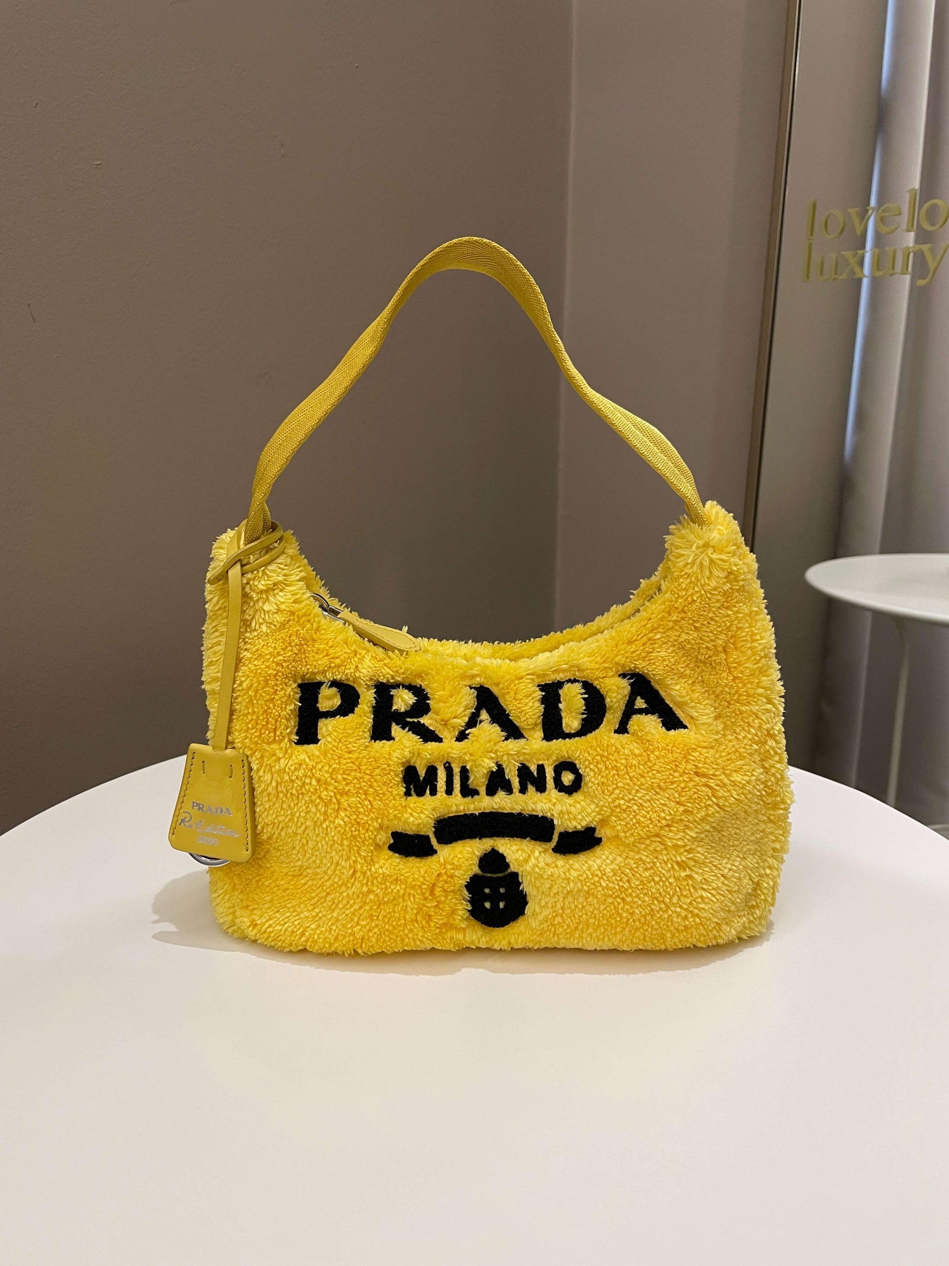 Prada Re Edition Bag Terry Yellow Travel Bag