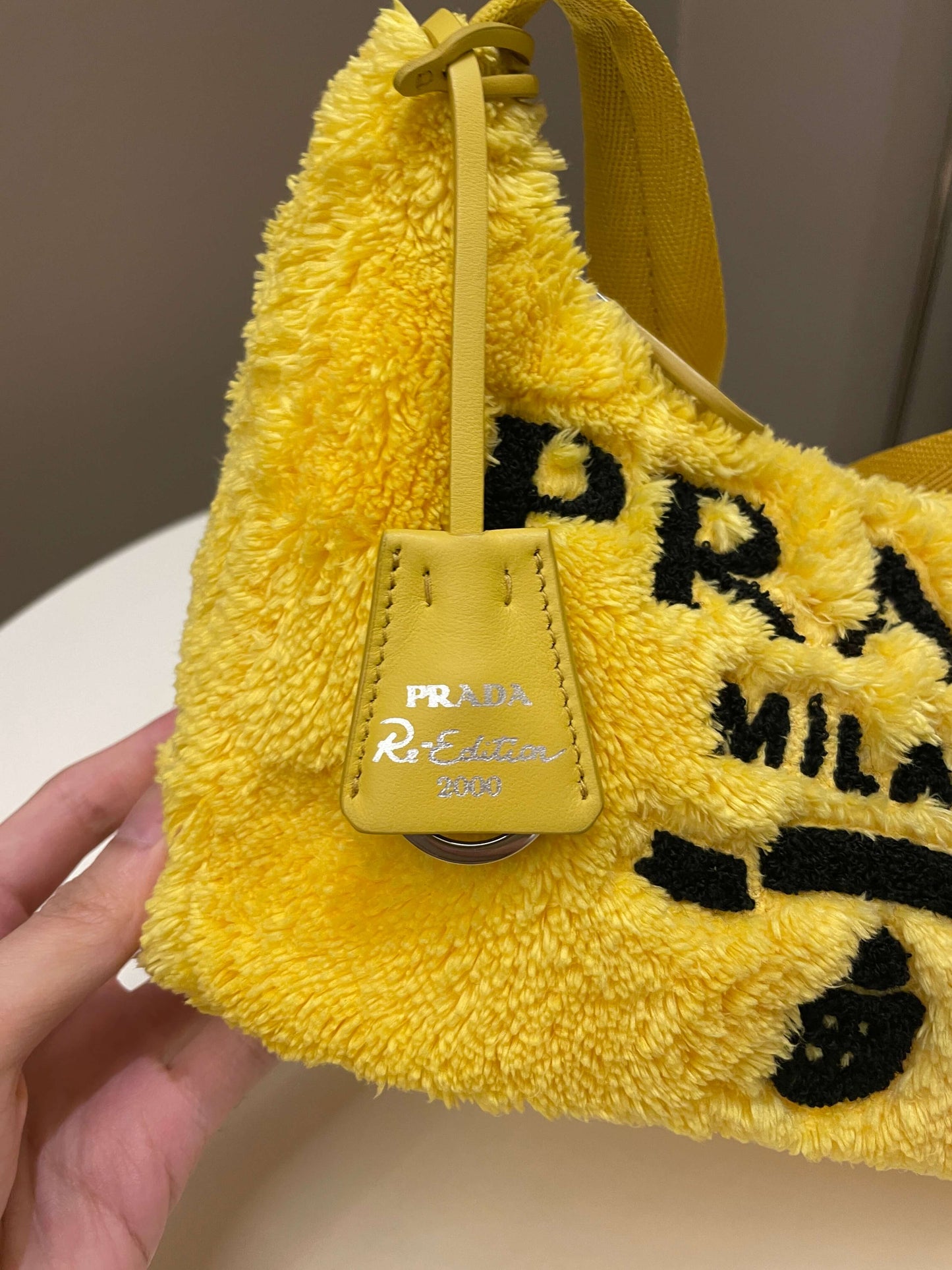 Prada Re Edition Bag Terry Yellow Travel Bag