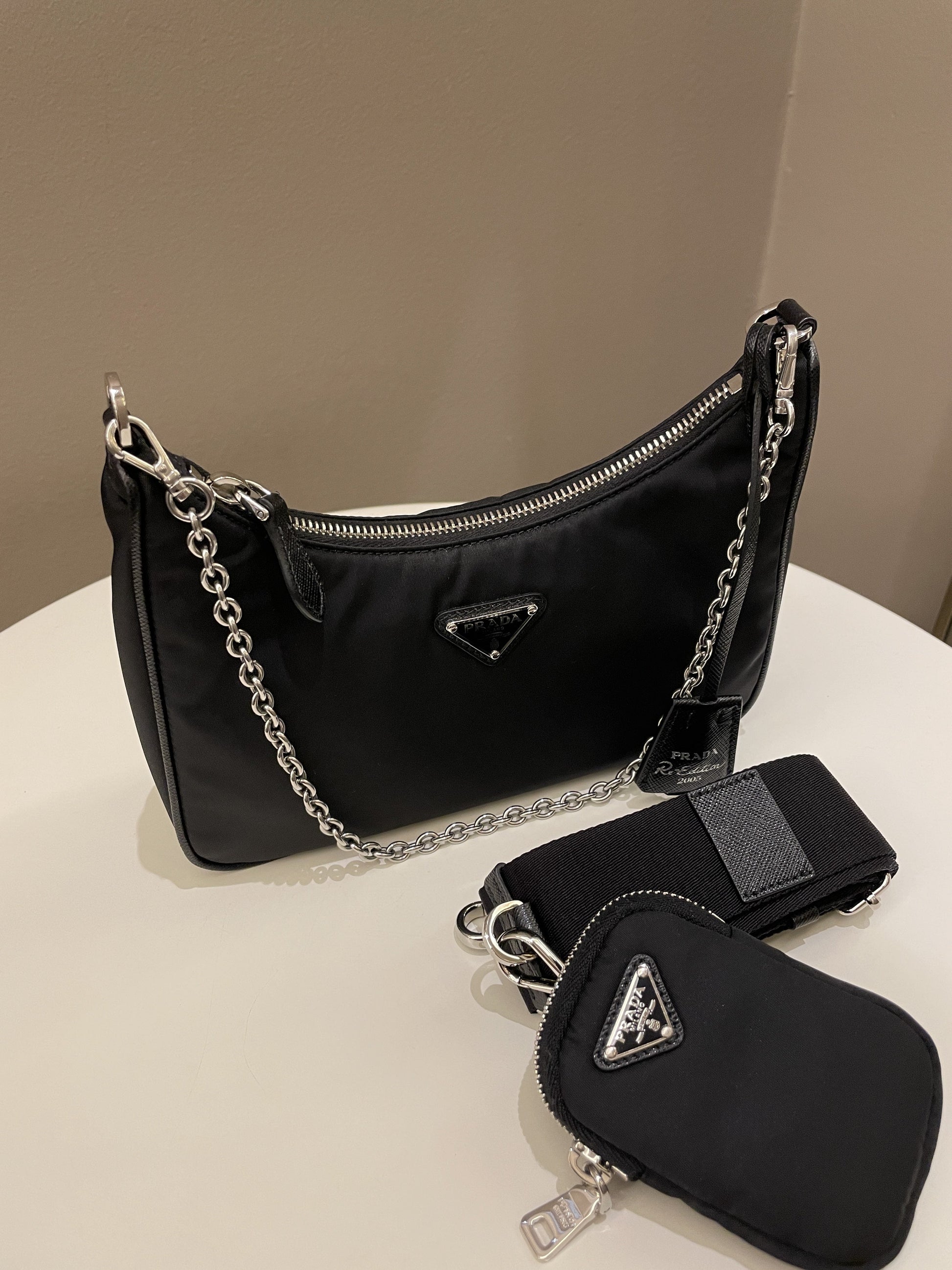 Prada Re Edition Bag Nylon Black Travel Bag