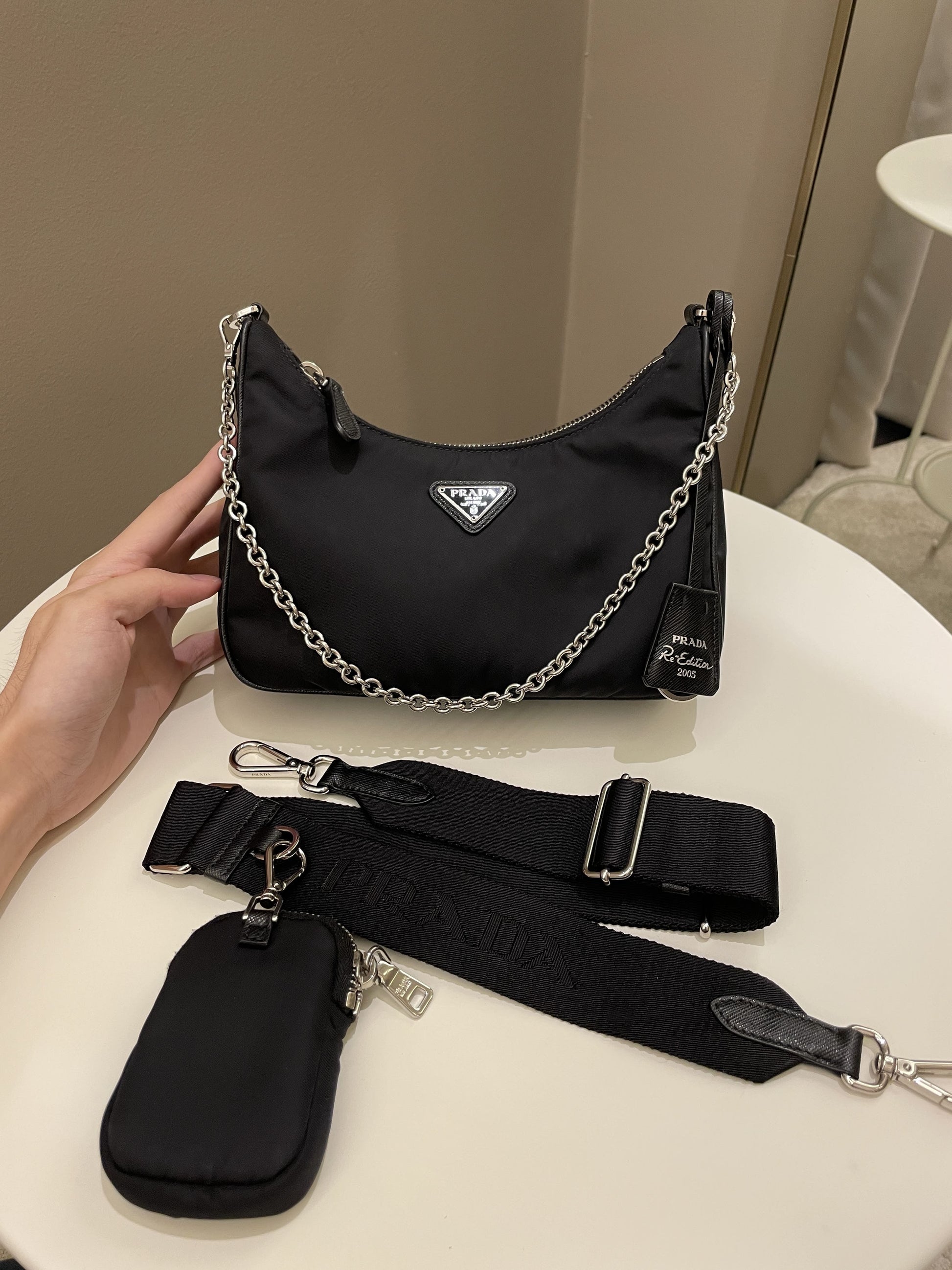 Prada Re Edition Re Bag Nylon Black Travel Bag