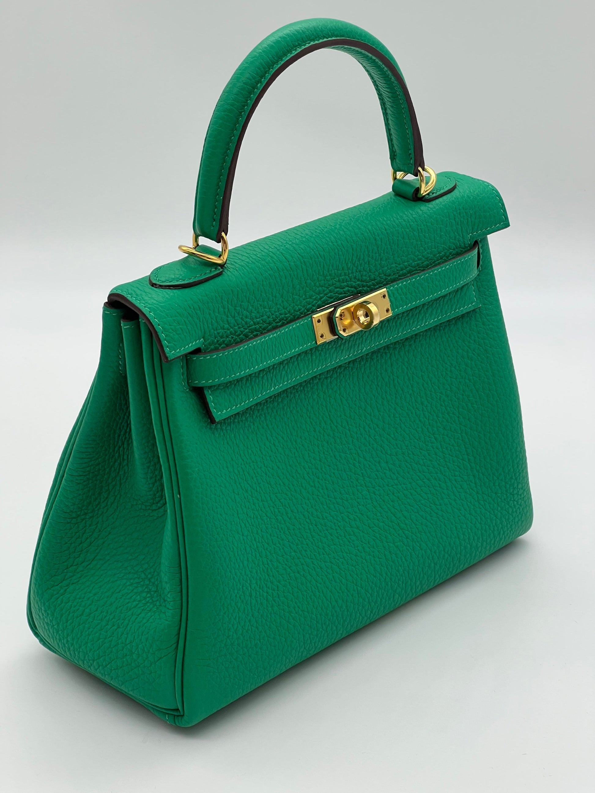 Gucci Hermes Kelly Retourne Veau Togo Perso Menthe Travel Bag