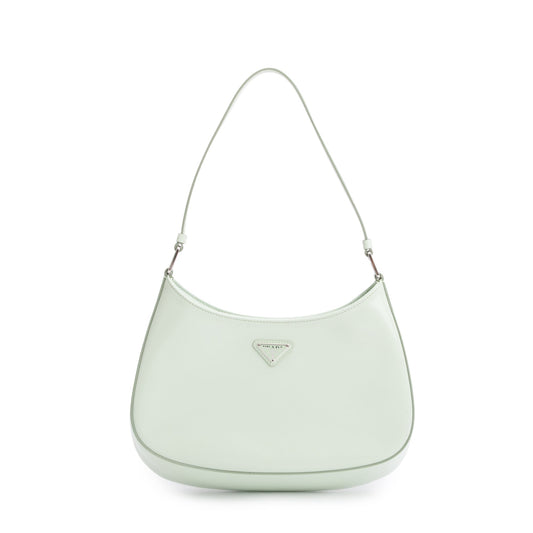 Prada Aqua Spazzolato Cleo Bag Leather Travel Bag