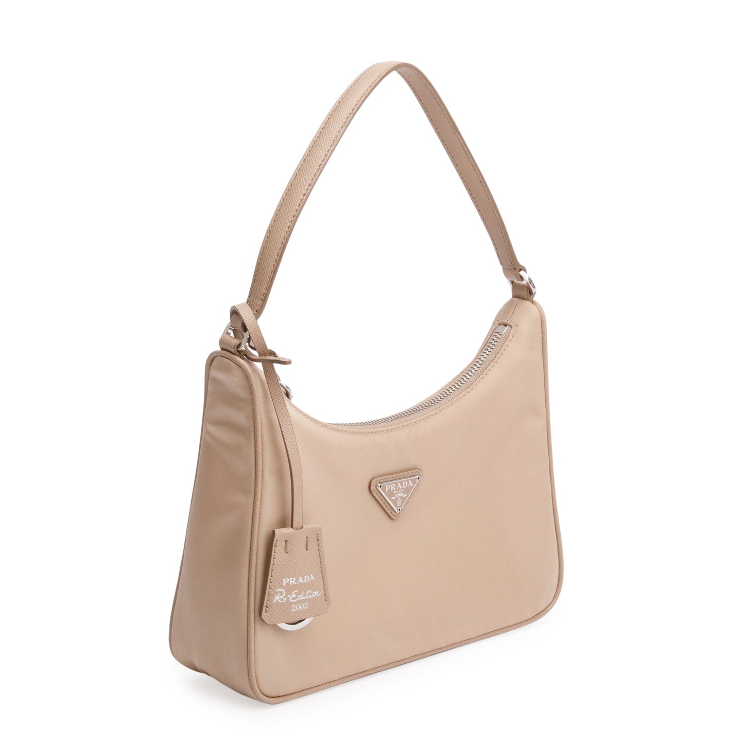 Prada Re Edition Re And Bag Nylon Saffiano Beige Travel Bag