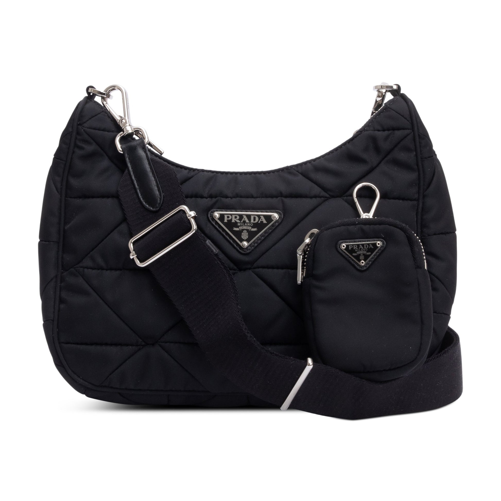 Prada Padded Re Shoulder Bag Nylon Black