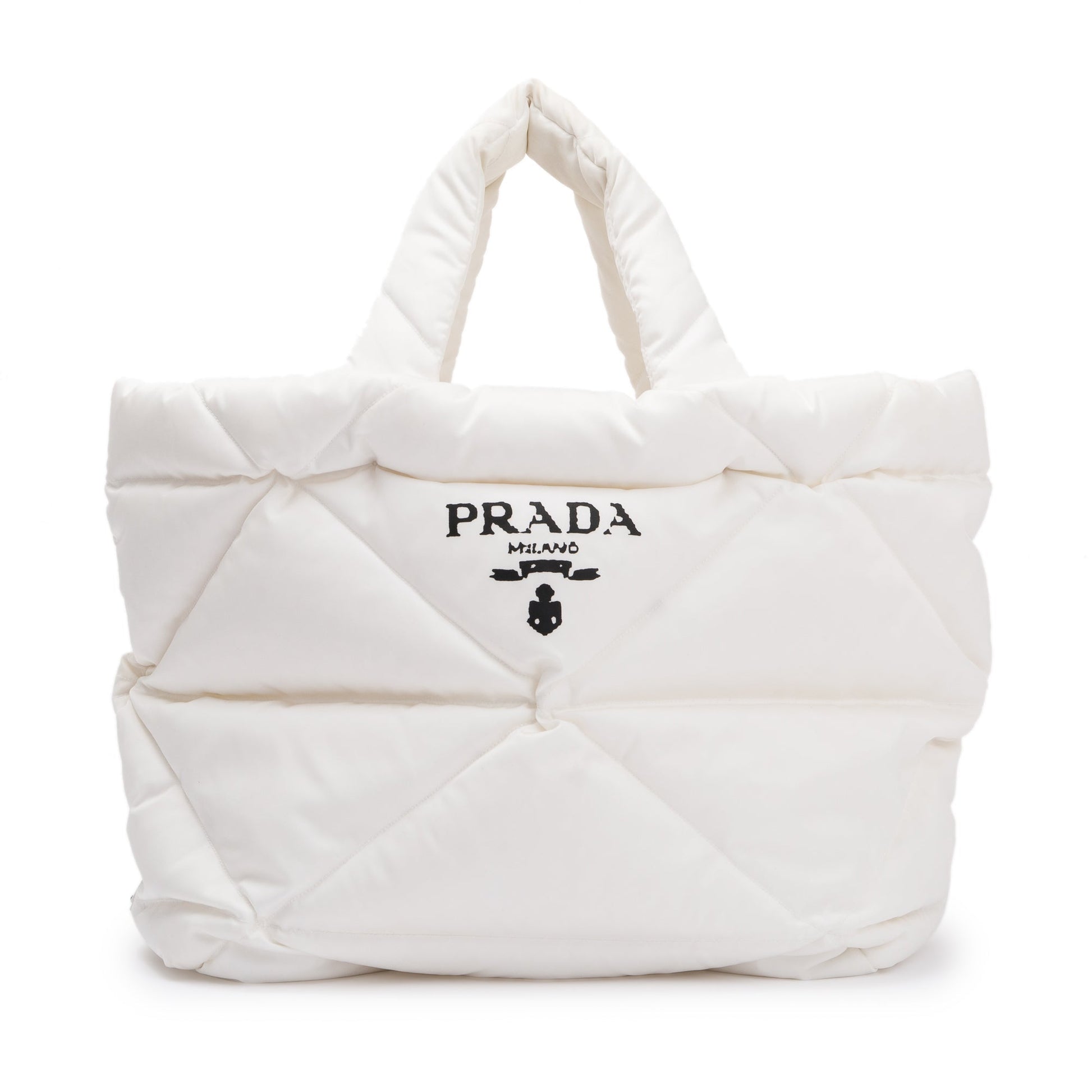 Prada Re Padded Nappa Tote Handbag Nylon White Tote Bag