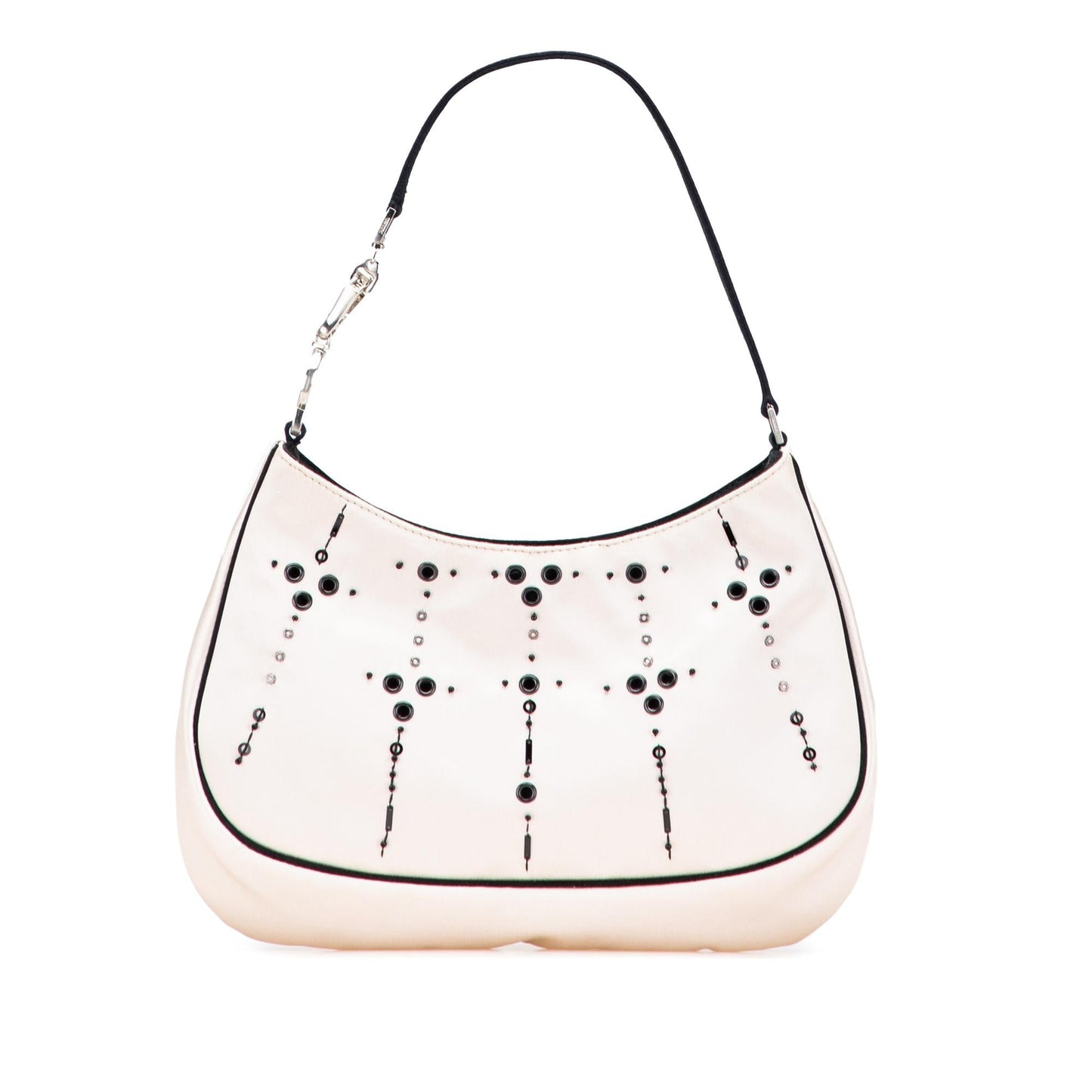 Prada Beaded Cleo Shoulder Bag Satin