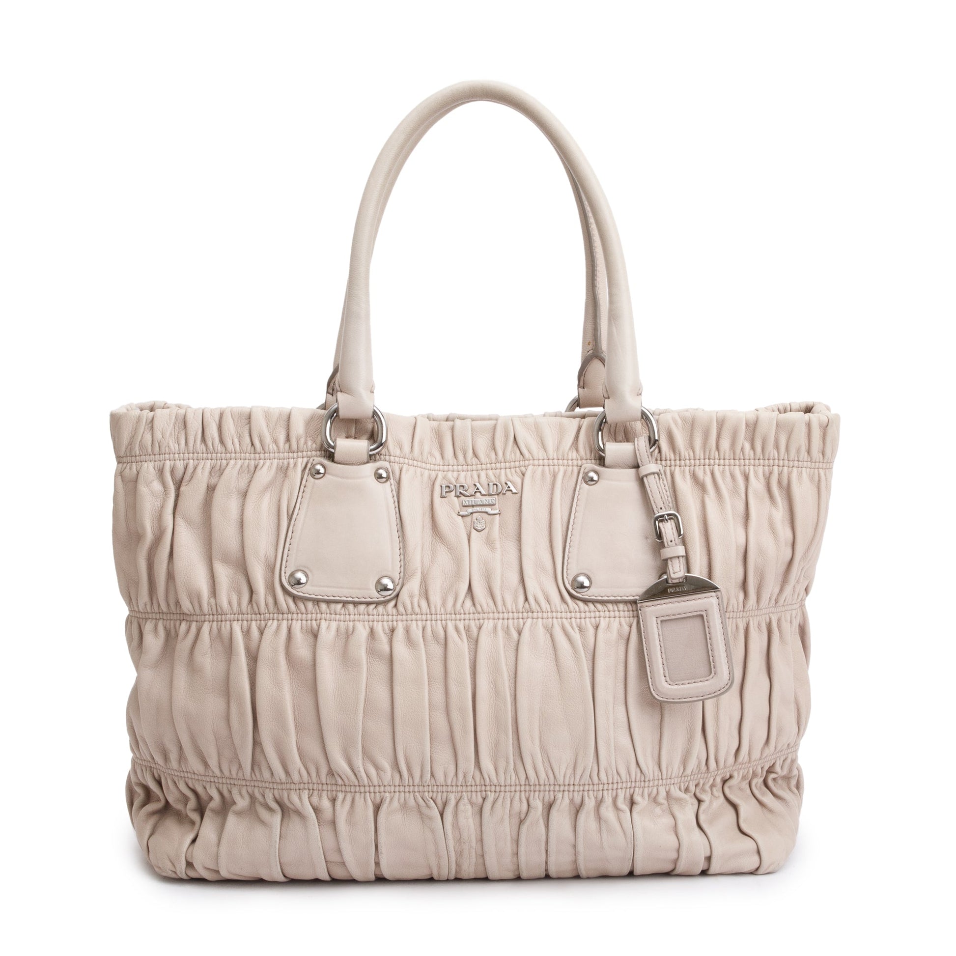Prada Nappa Gaufre Tote Beige Tote Bag