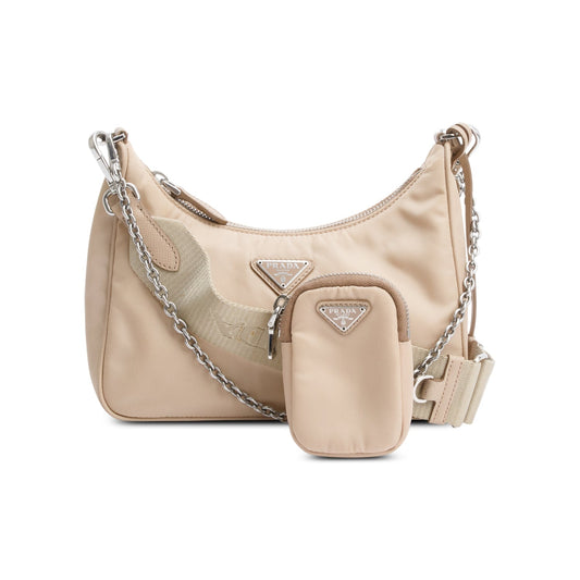 Prada Re Edition Re Shoulder Bag Nylon Beige