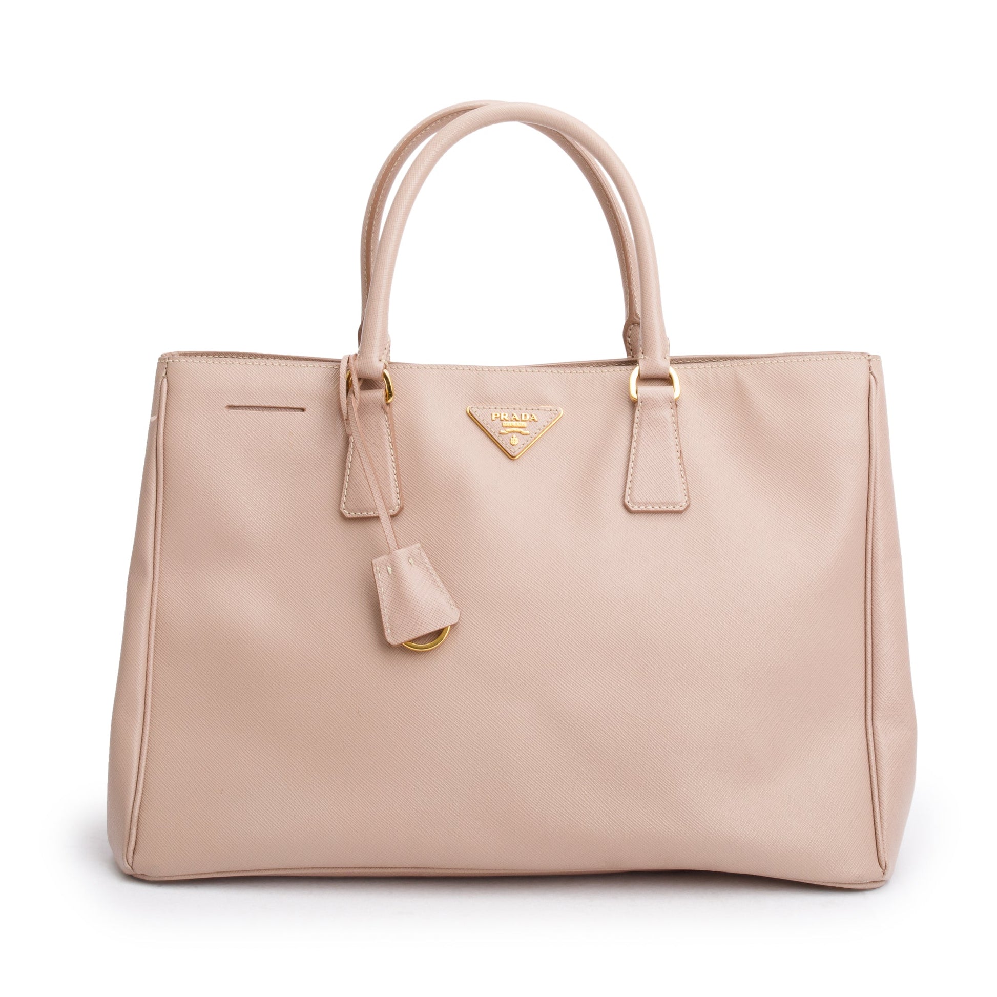 Prada Saffiano Lux Galleria Tote Handbag Beige Large Tote Bag