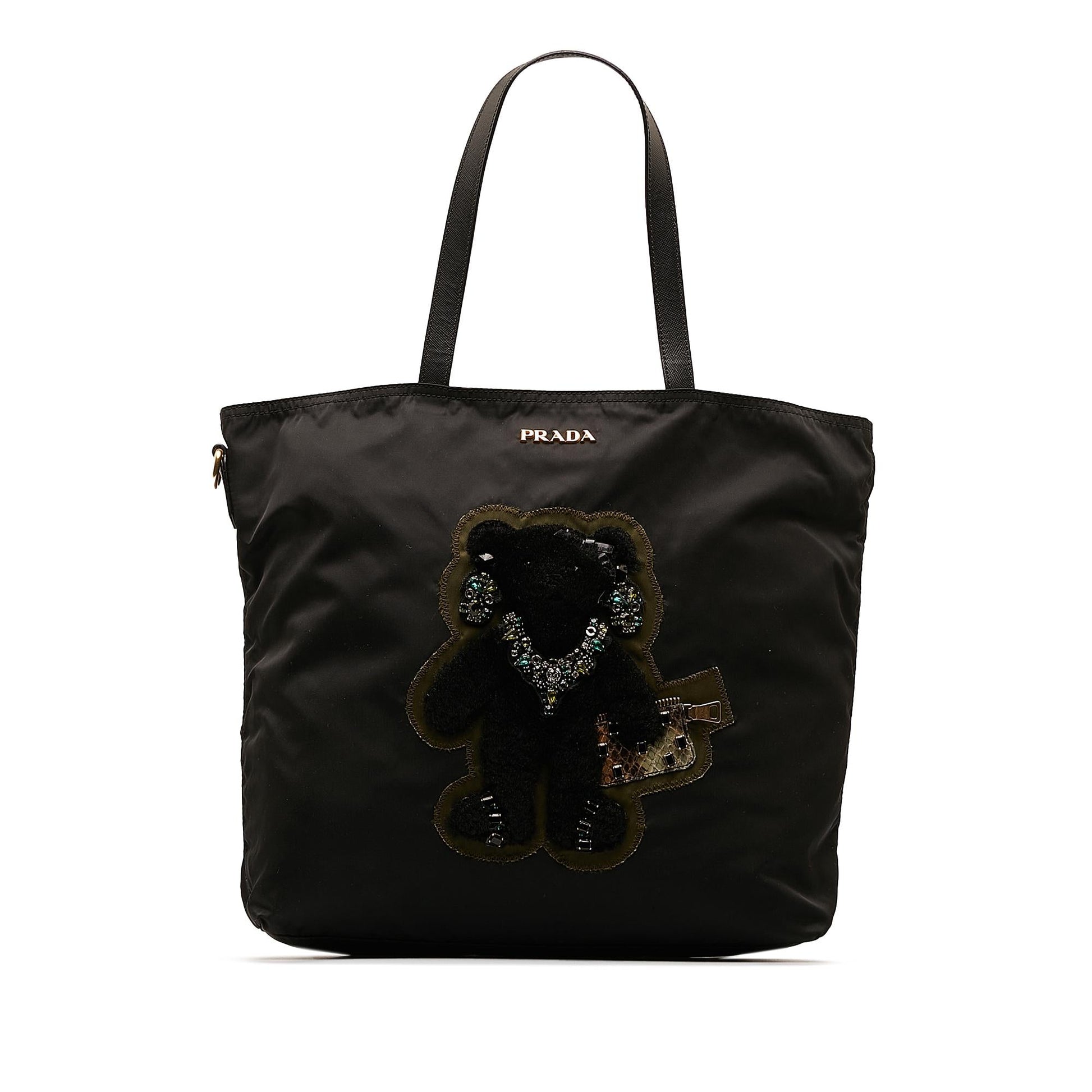 Prada Beijing Olympics Teddy Bear Tessuto Tote Bag Shg