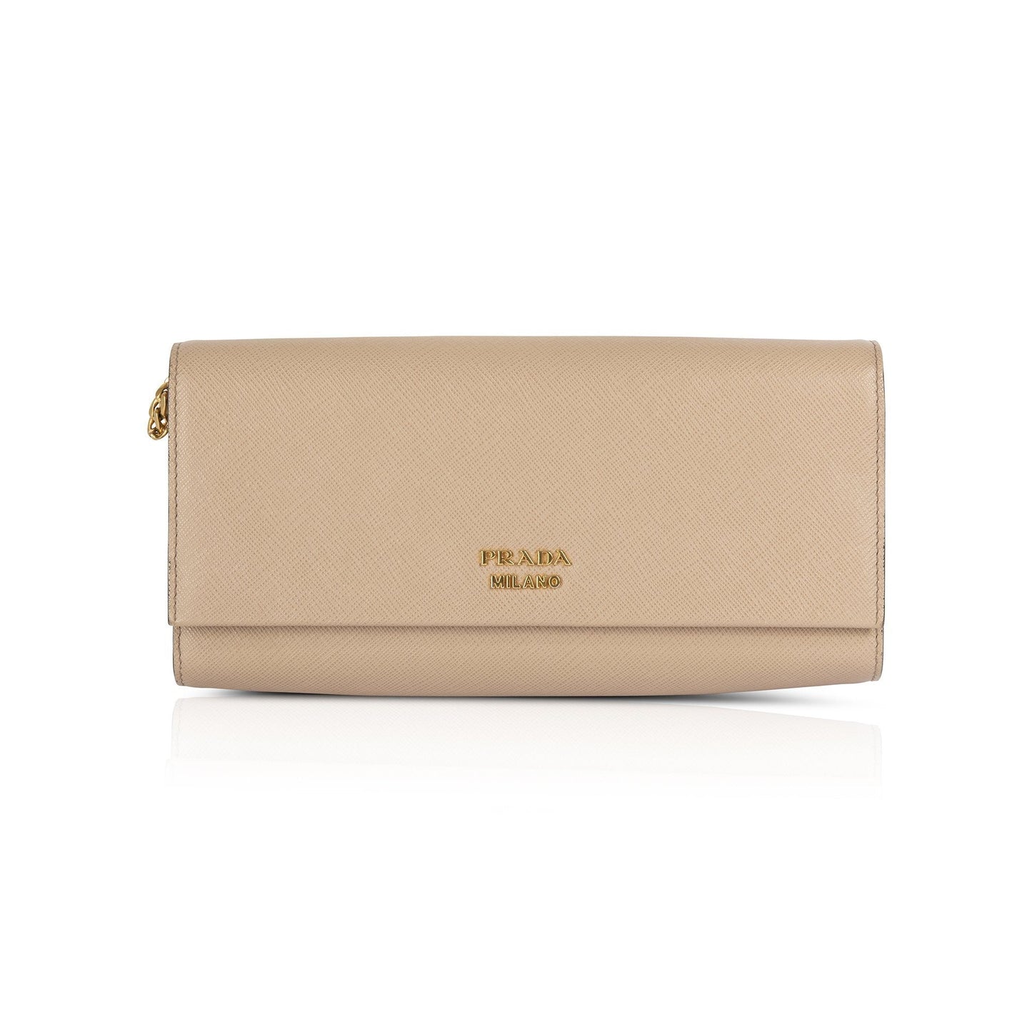 Prada Biblioteque Saffiano Clutch Handbag Chain Clutch Bag