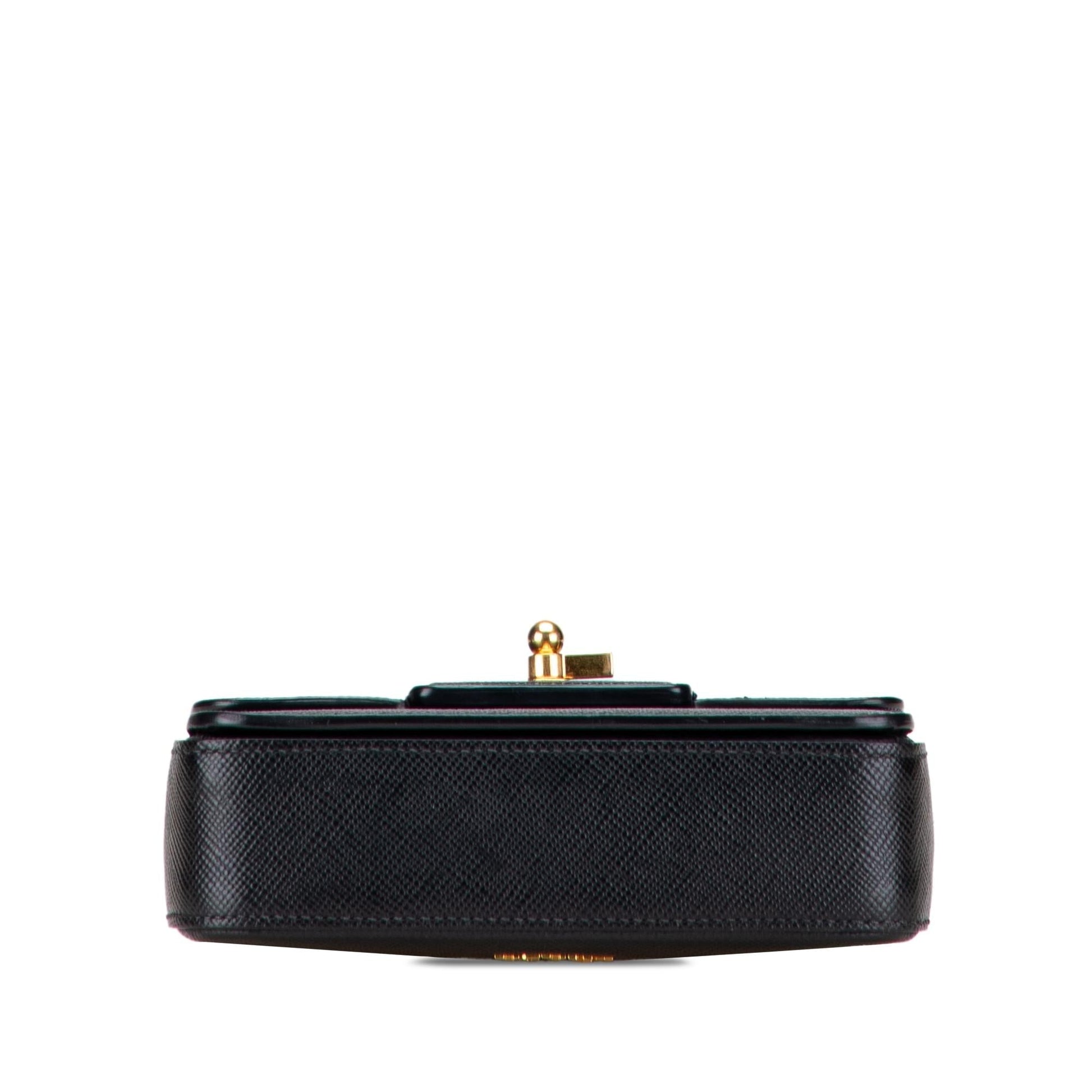 Prada Bicolor Cuir Crossbody Saffiano Flap Crossbody Bag