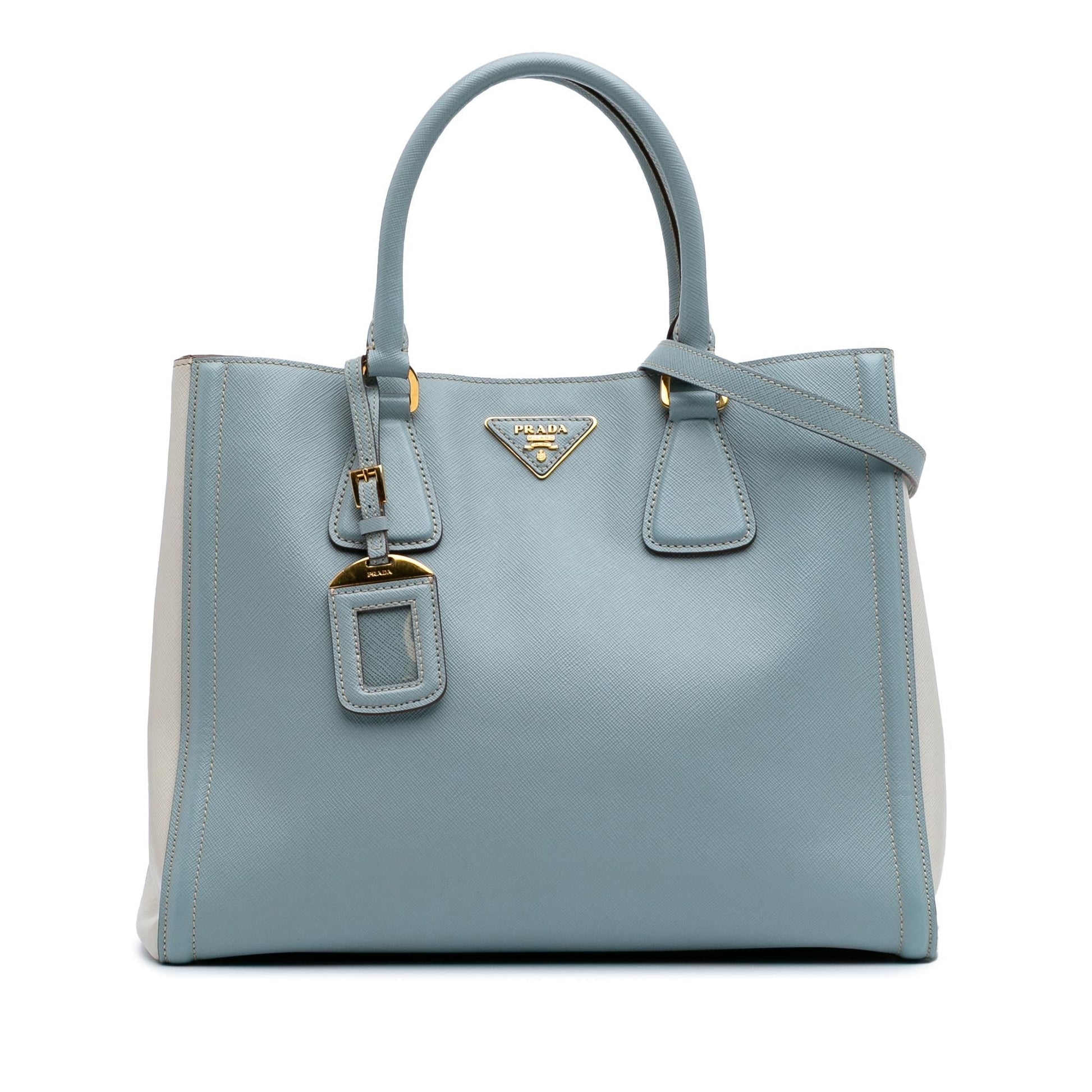 Prada Bicolor Lux Satchel Saffiano Satchel Bag