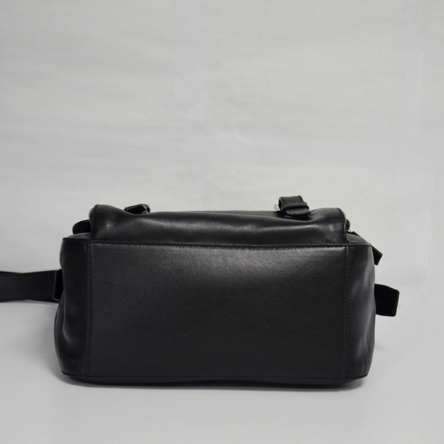 Prada Baltico Soft Calfskin Messenger Handbag Black Travel Bag