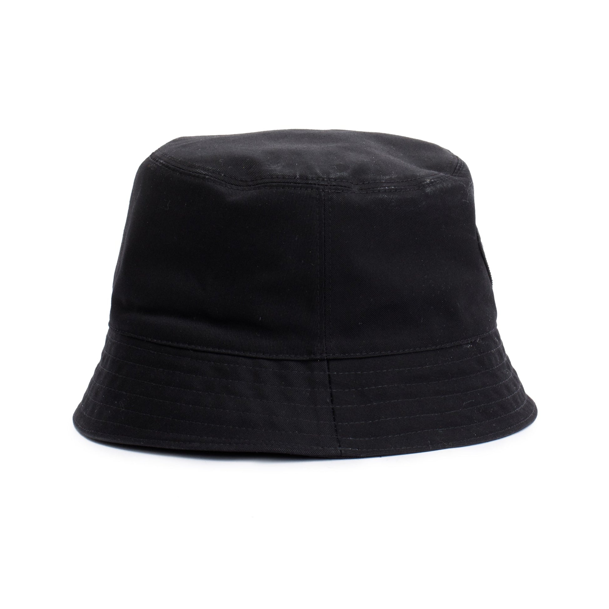 Prada Hat Handbag Canvas Black Bucket Bag