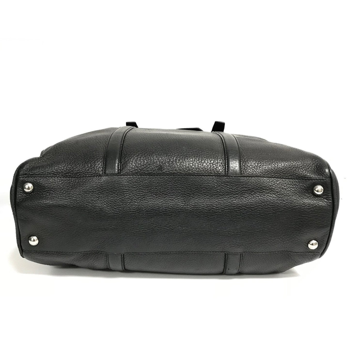 Prada Deer Skin Shopping Tote Handbag Black Tote Bag