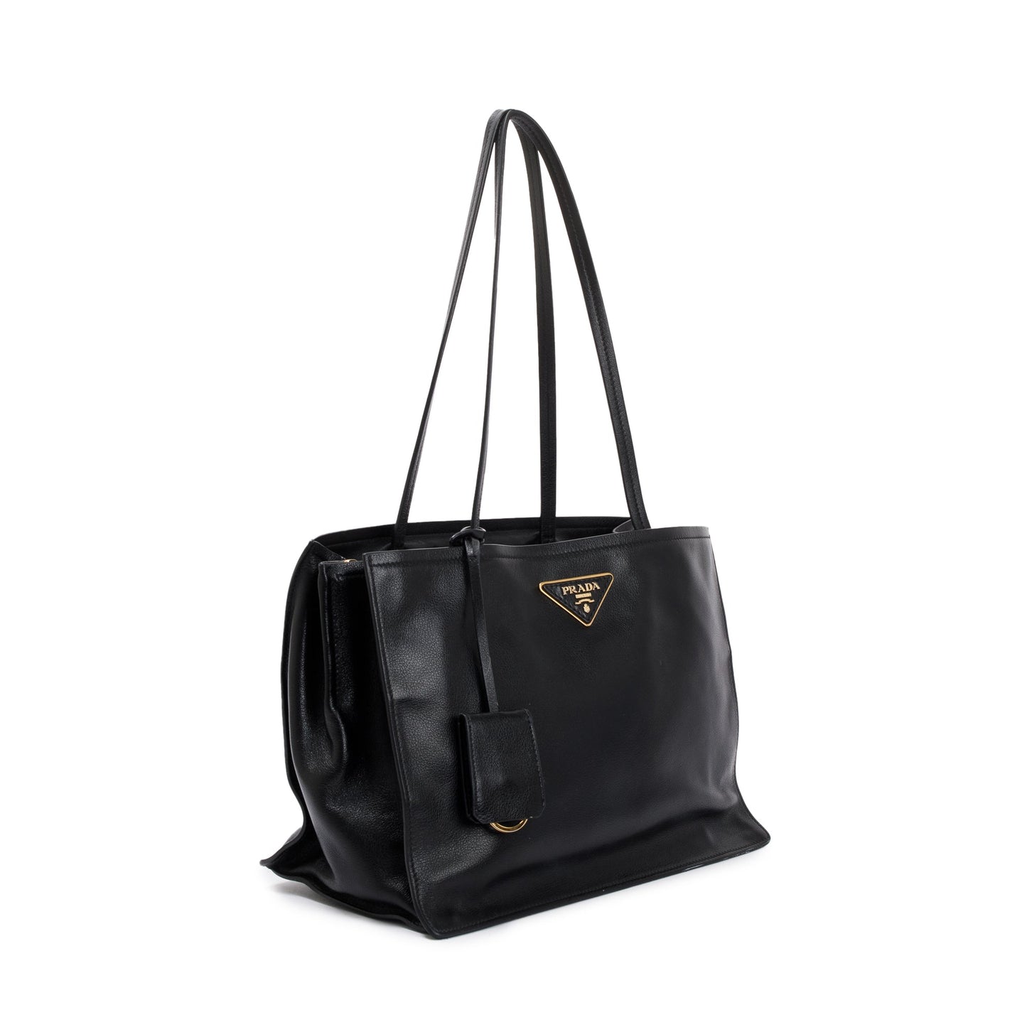 Prada Glace Calf Tote Bag Black