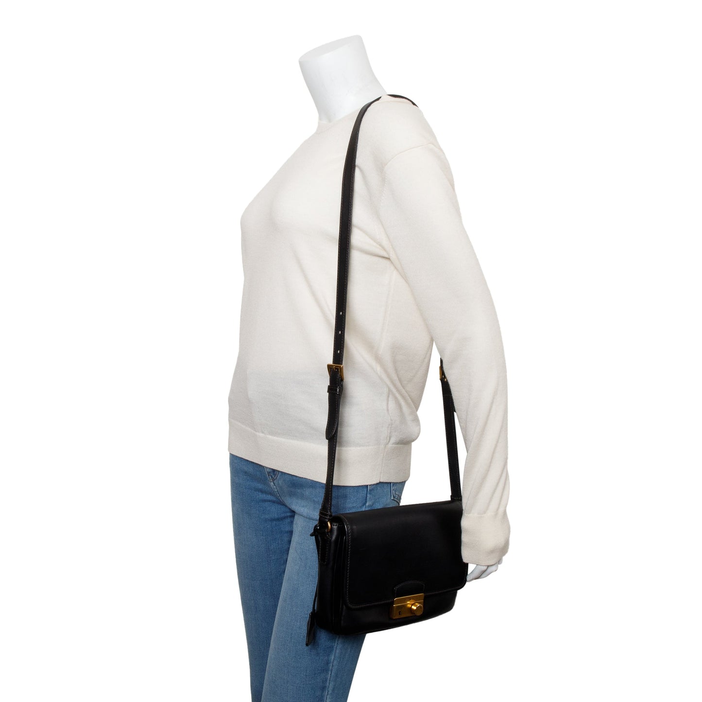 Prada Nappa Sound Crossbody Bag Leather Black
