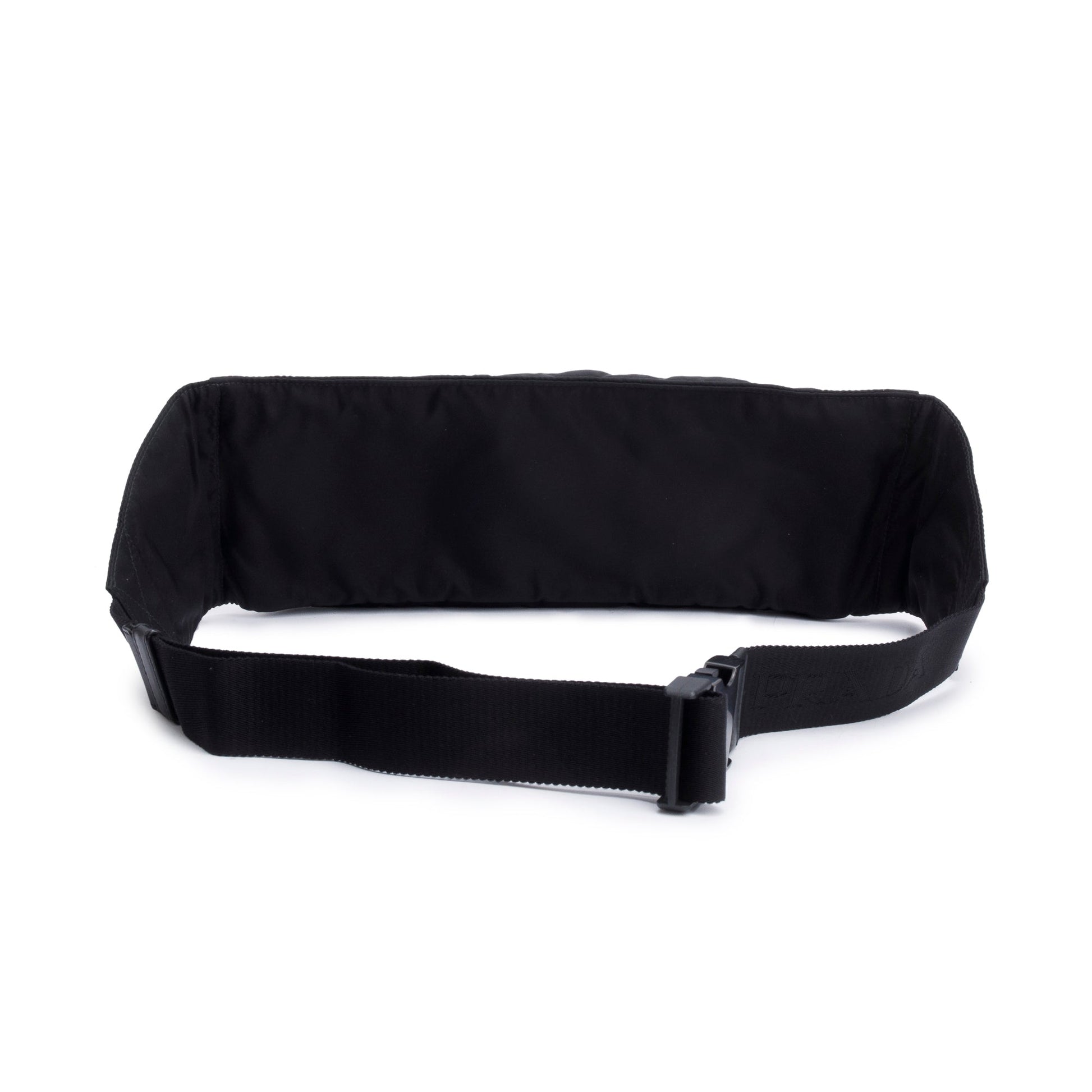 Prada Nappa Tessuto Stripe Montagne Belt Bag Nylon Black