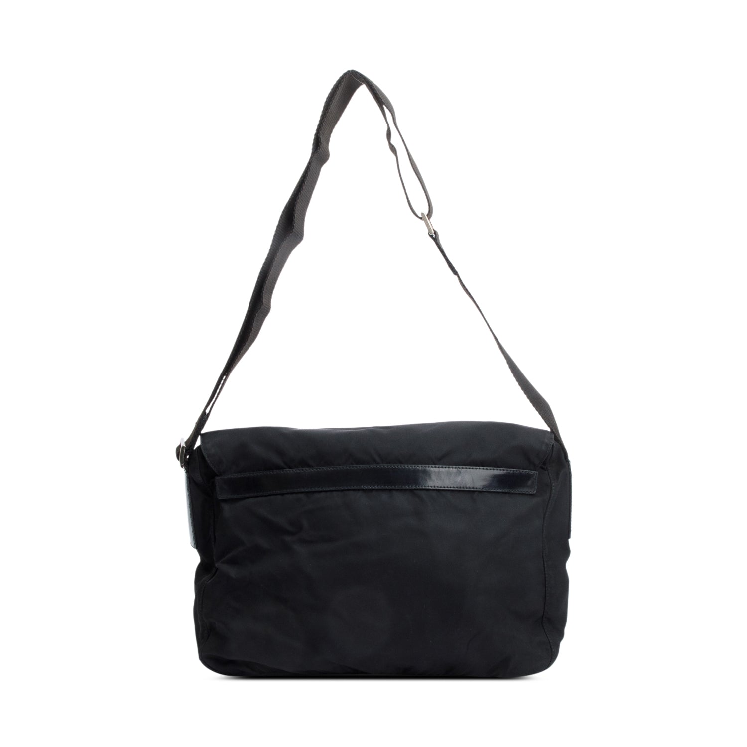 Prada Vela Sport Buckle Messenger Bag Nylon Black