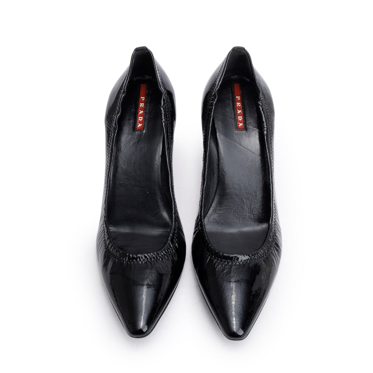 Prada Patent Pumps, Size Handbag Leather Black Shoes