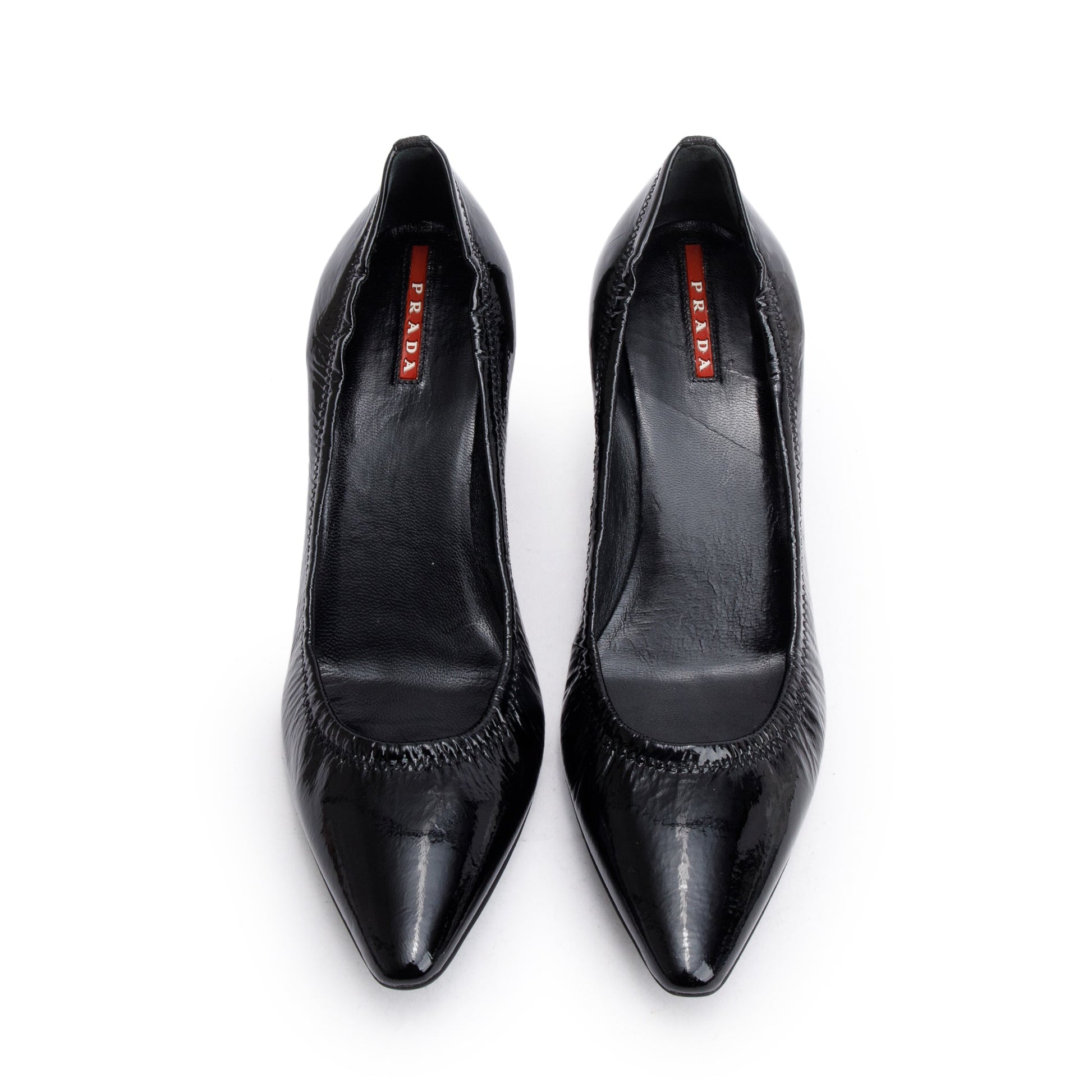 Prada Patent Pumps, Size Handbag Leather Black Shoes