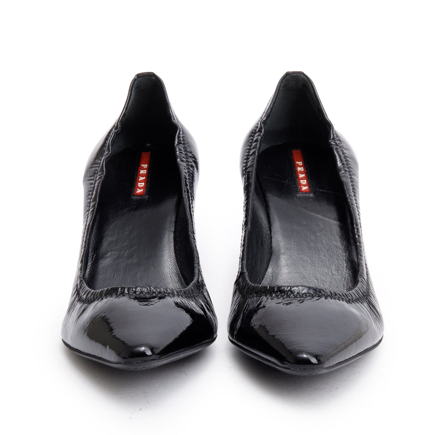 Prada Patent Pumps, Size Handbag Leather Black Shoes