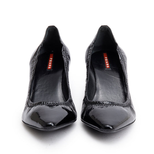 Prada Patent Pumps, Size Handbag Leather Black Shoes