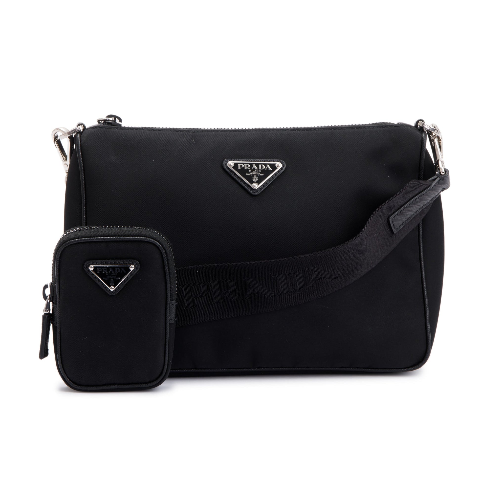 Prada Re Edition Messenger Bag Nylon Black Travel Bag
