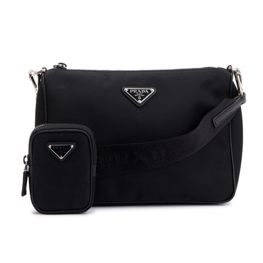 Prada Re Edition Messenger Bag Nylon Black Travel Bag