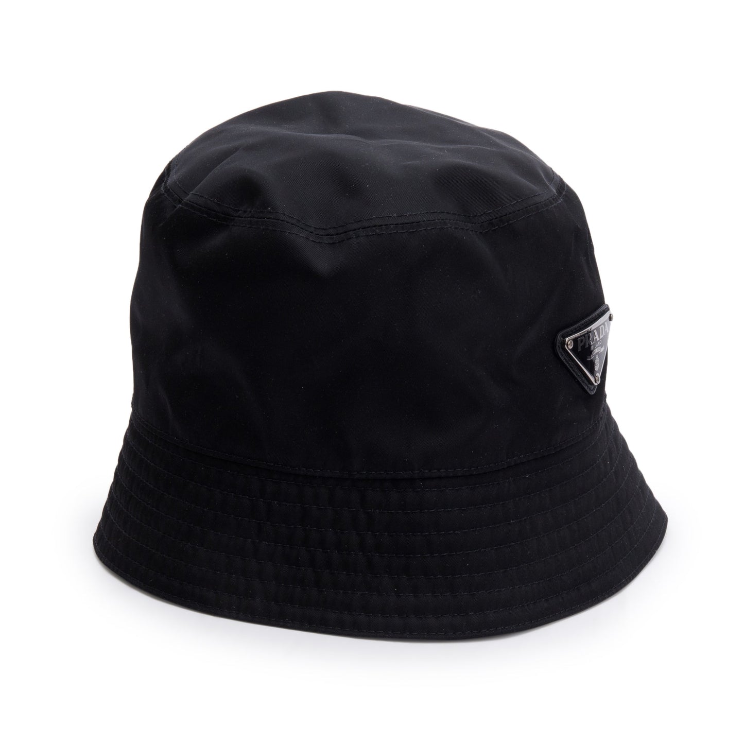 Prada Re Hat Handbag Nylon Black Bucket Bag