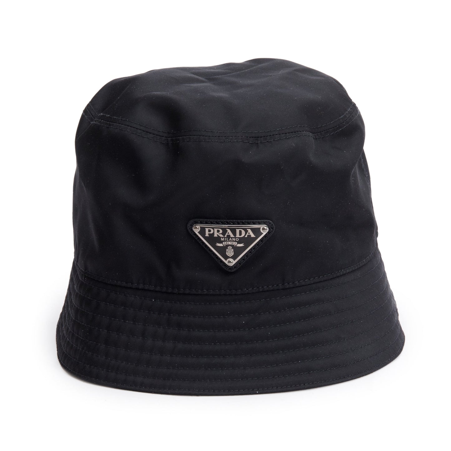 Prada Re Hat Handbag Nylon Black Bucket Bag
