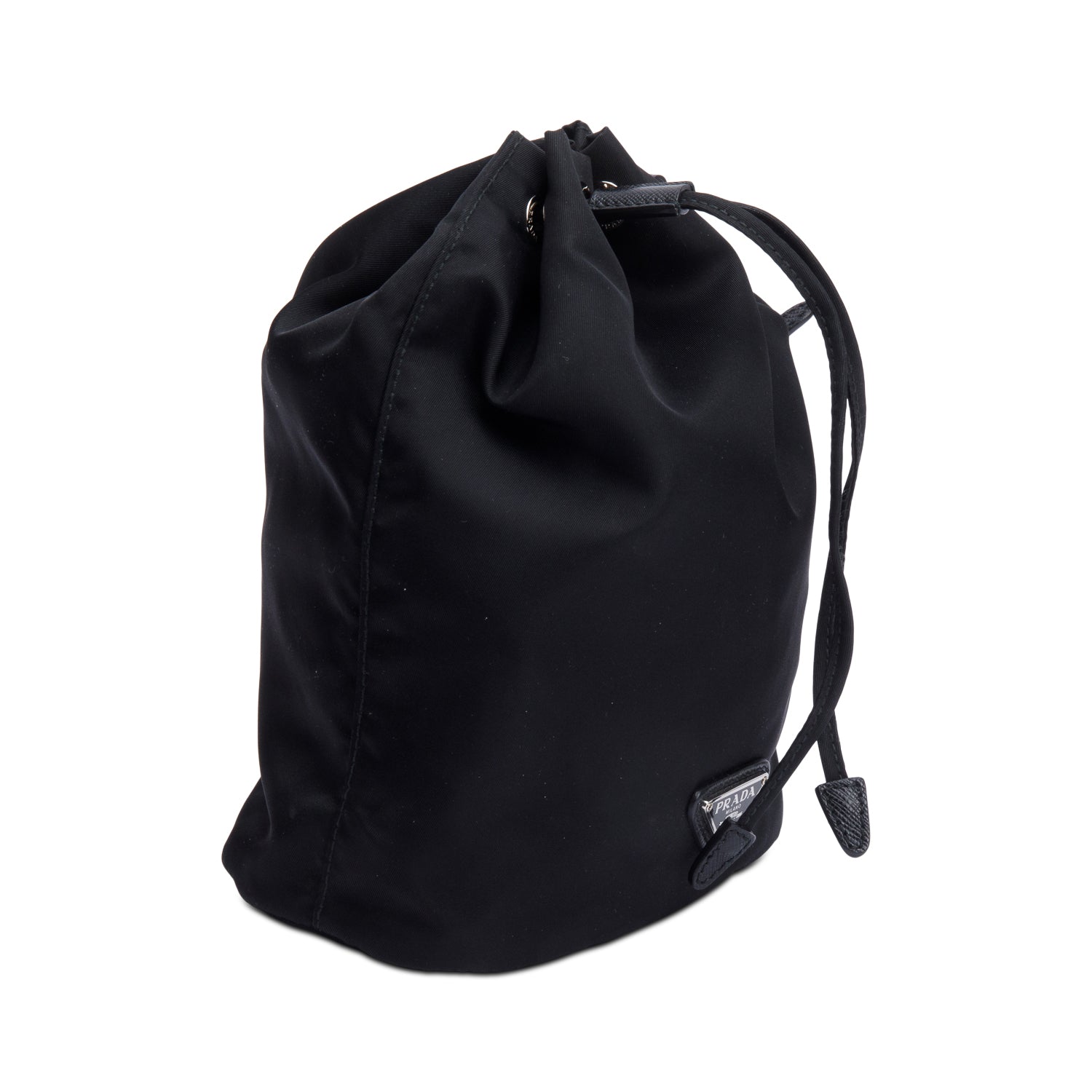 Prada Re Pouch Wristlet Nylon Black Bucket Bucket Bag