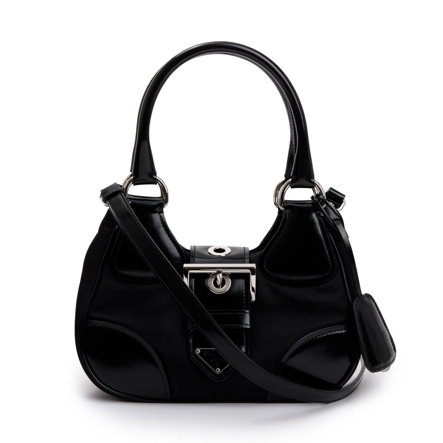 Prada Re And Moon Bag Leather Nylon Travel Bag
