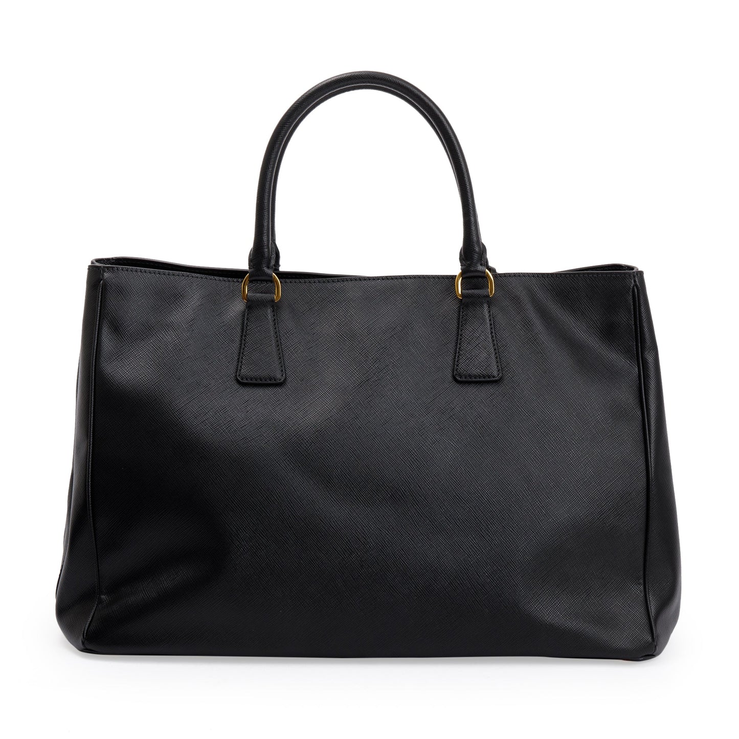 Prada Saffiano Lux Gardener'S Tote Handbag Black Large Tote Bag