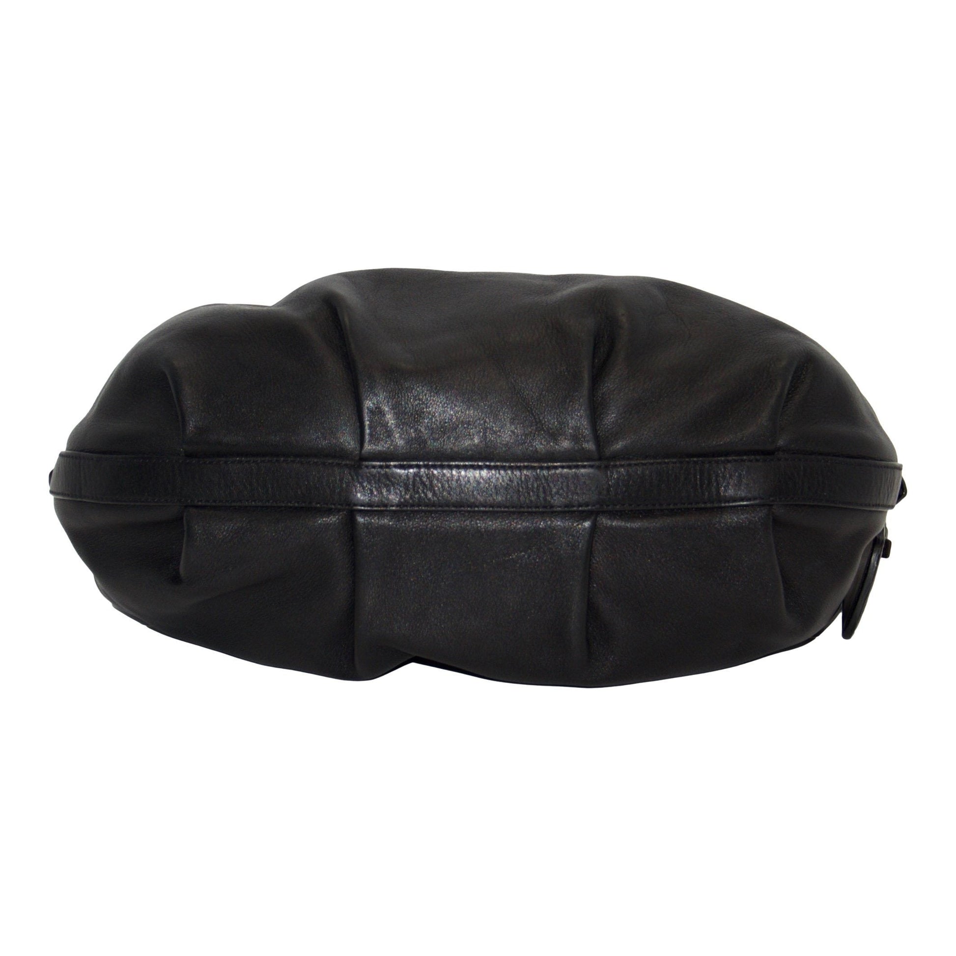 Prada Soft Calf Hobo Handbag Black Travel Bag
