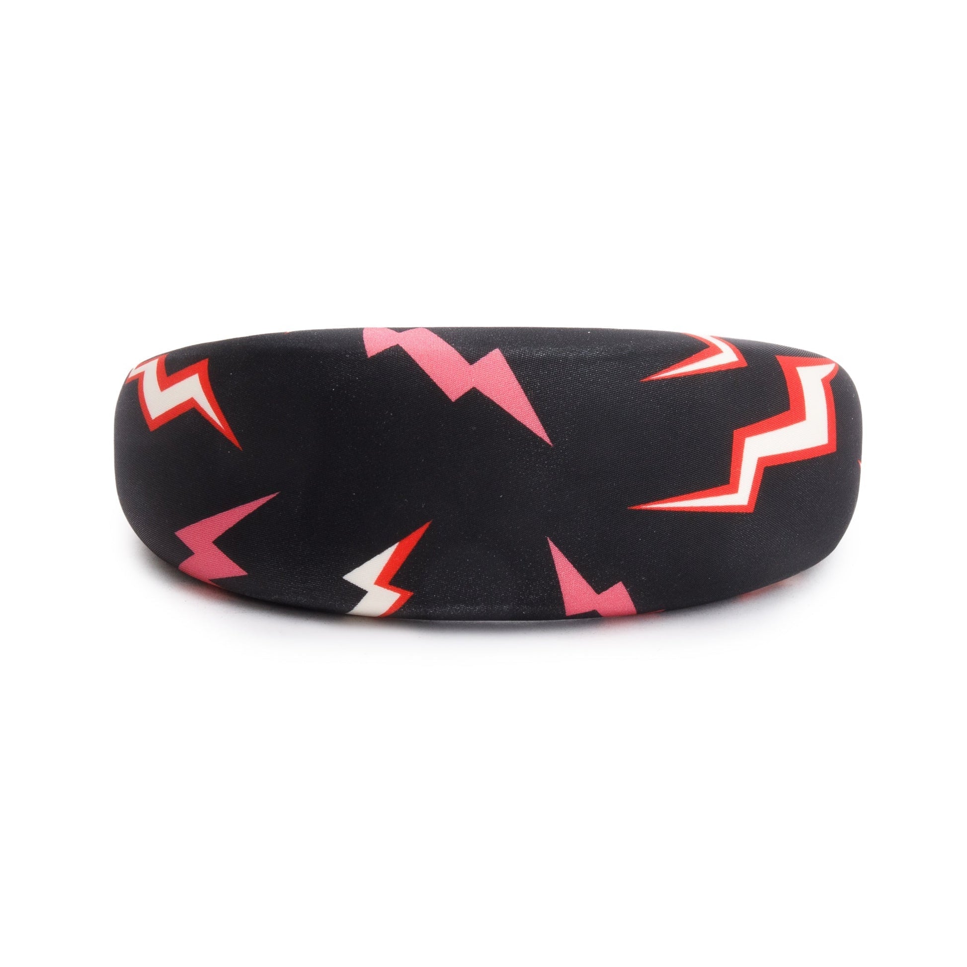 Prada Thunder Print Headband Handbag Nylon Black Travel Bag