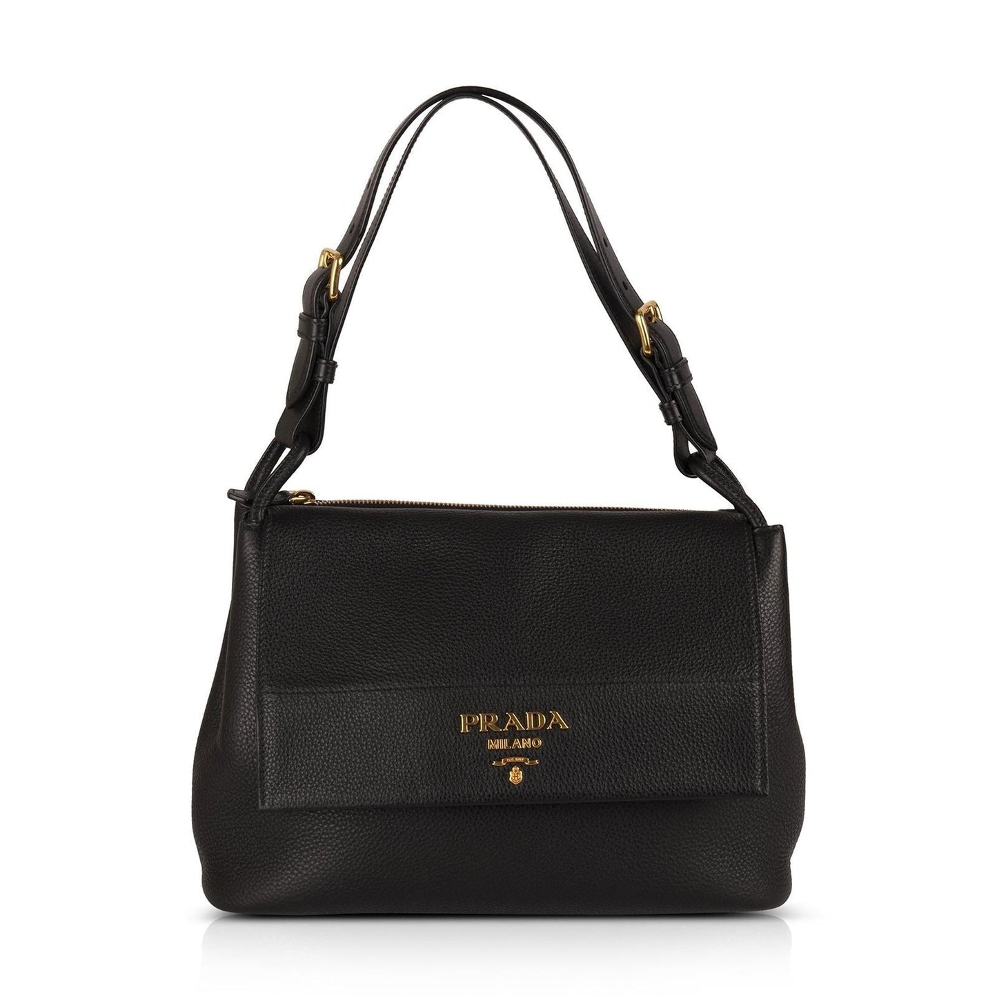 Prada Vitello Daino Shoulder Bag Black