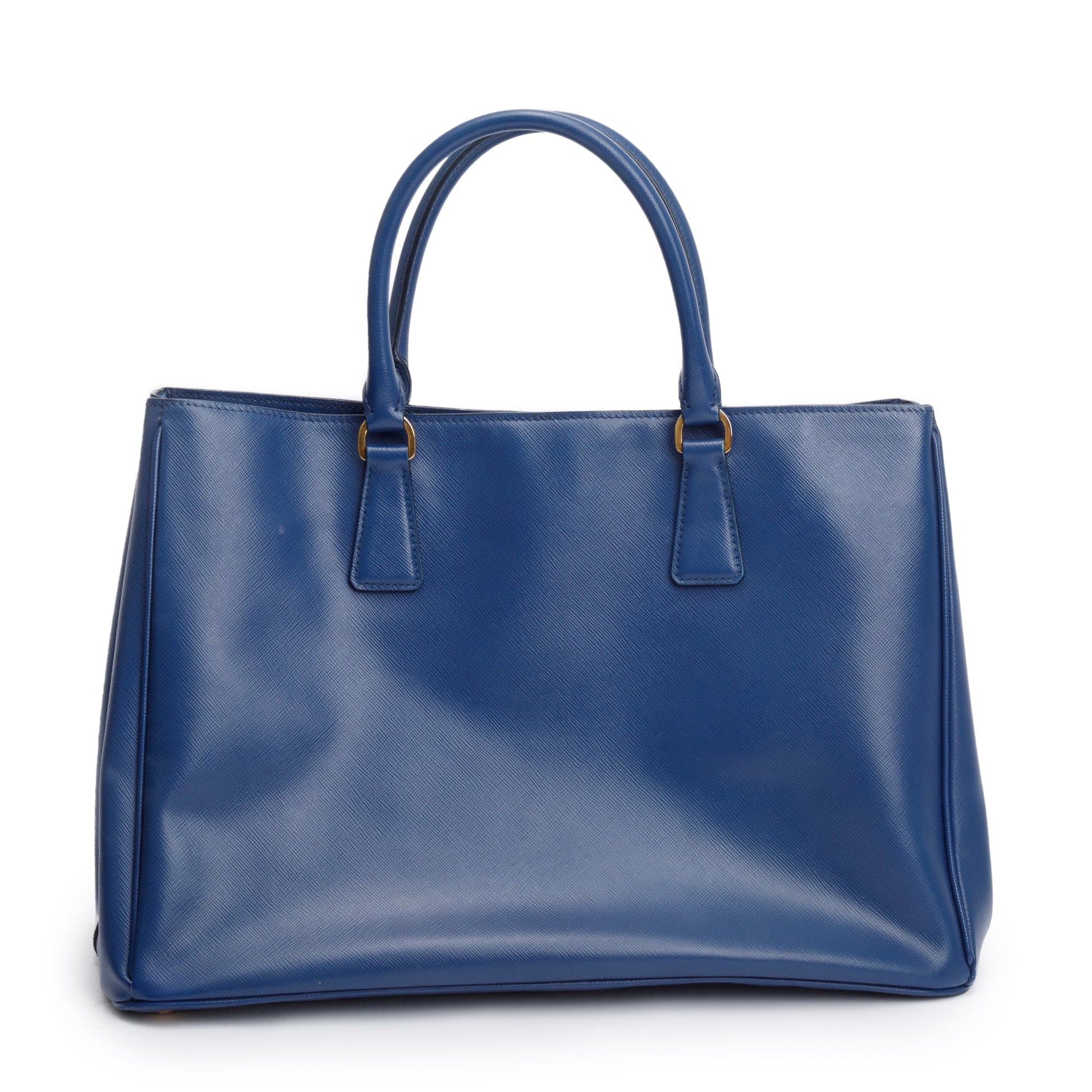 Prada Saffiano Lux Galleria Tote Handbag Blue Large Tote Bag