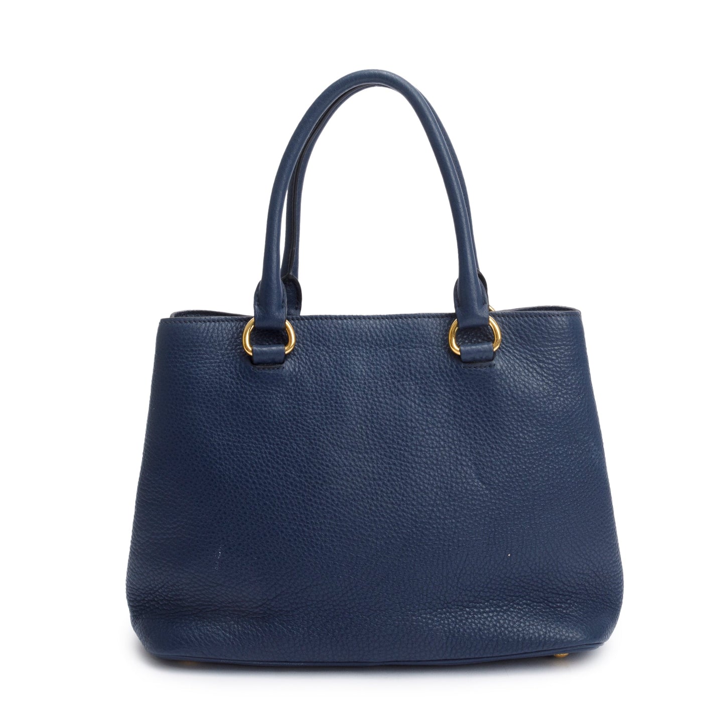 Prada Daino Galleria Tote Vitello Blue Medium Tote Bag