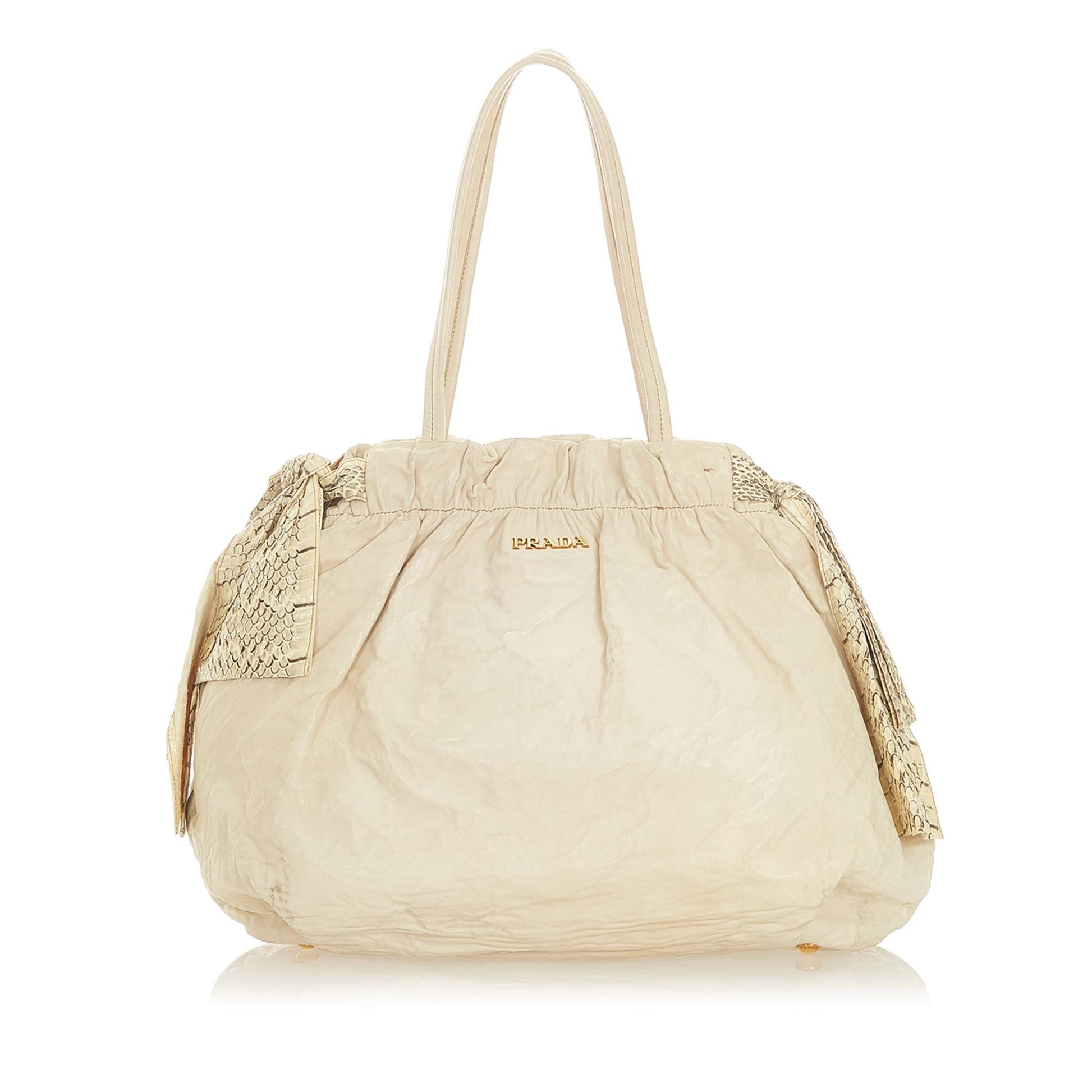 Prada Bow Satchel Shg Leather Satchel Bag
