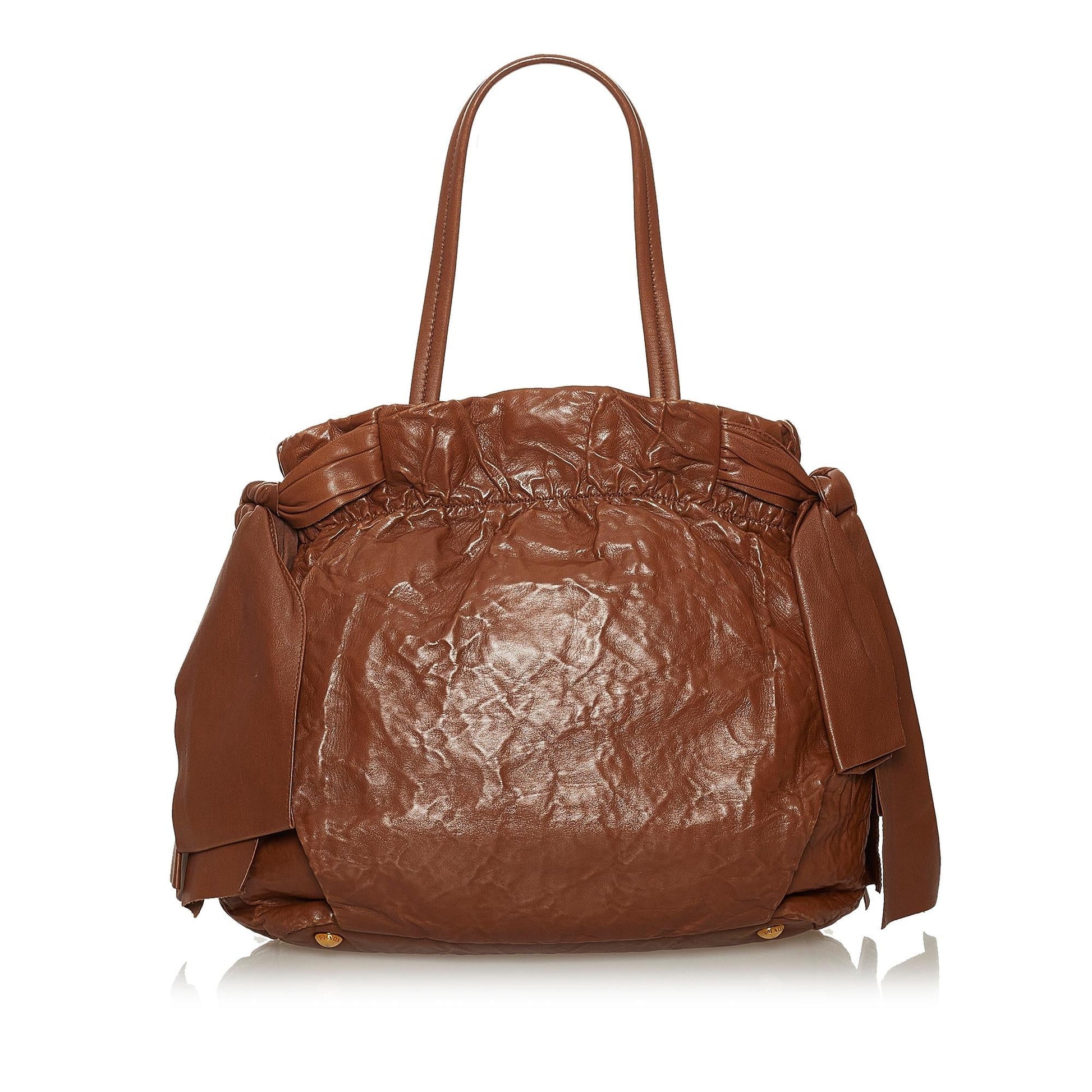 Prada Bow Nappa Satchel Shg Leather Satchel Bag Satchel Shg 28742