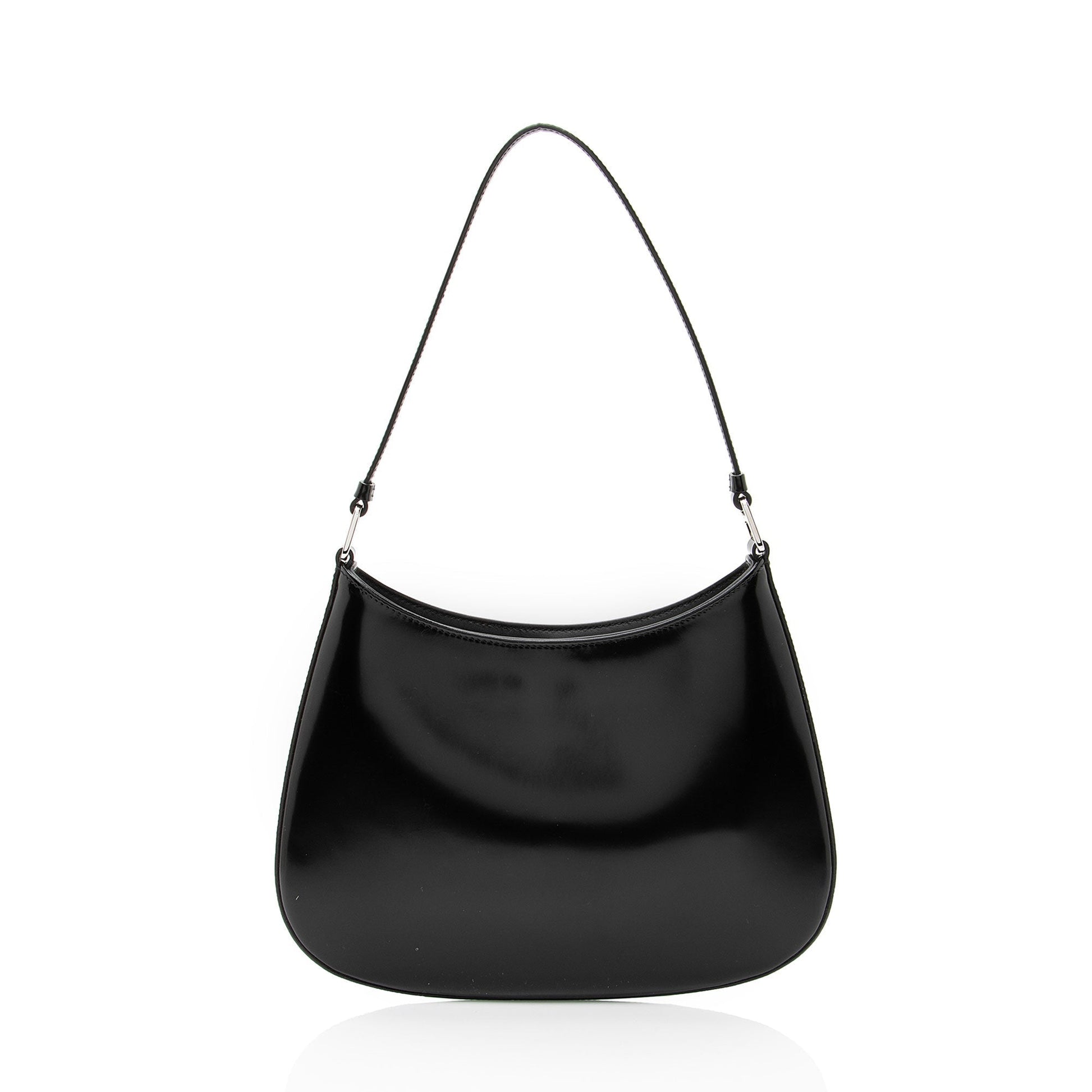 Prada Brushed Cleo Shoulder Bag Leather