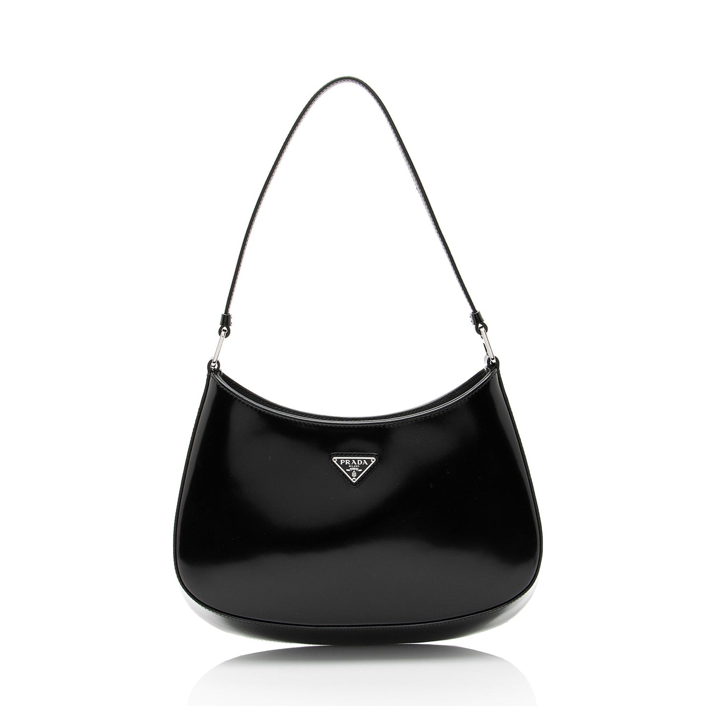 Prada Brushed Cleo Shoulder Bag Leather