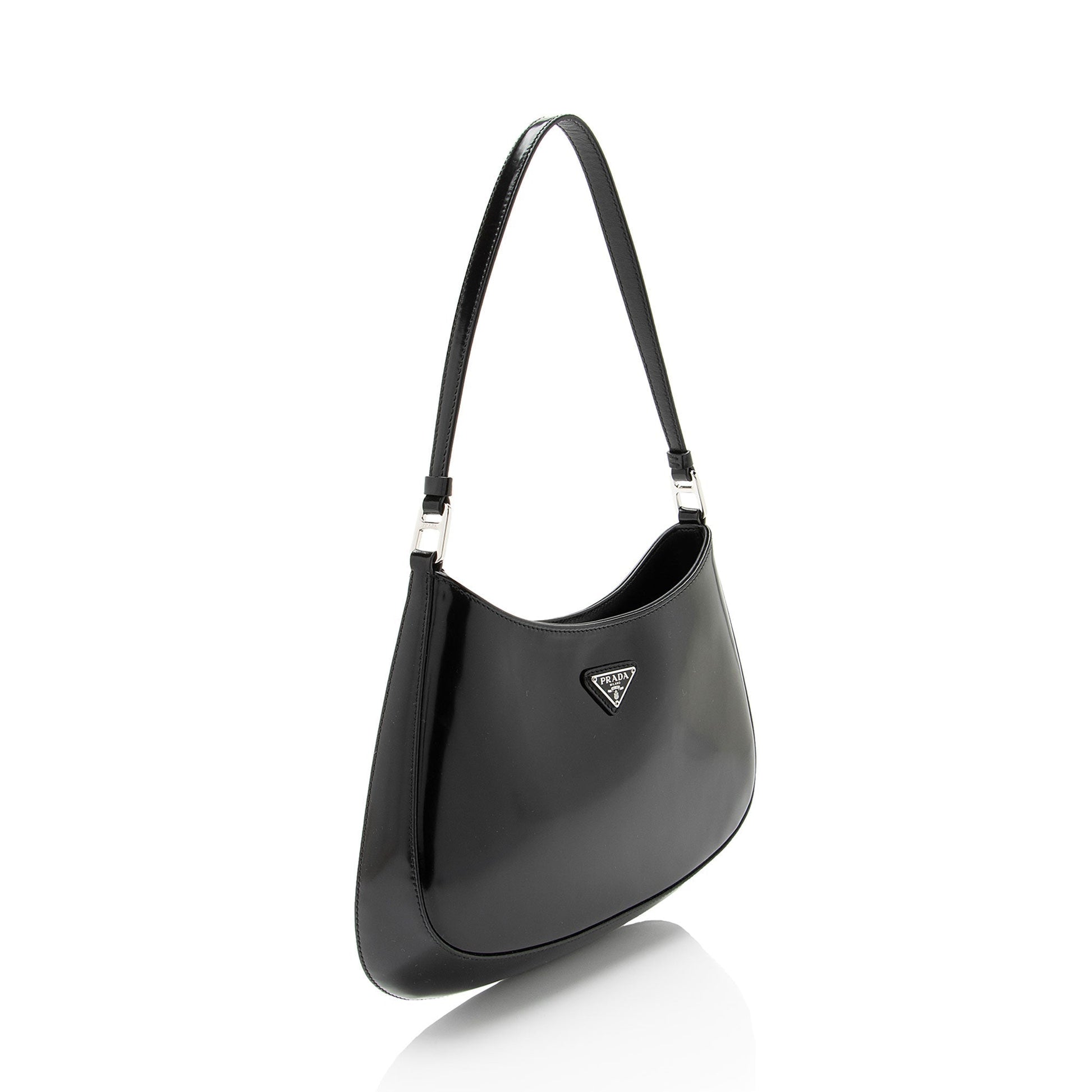 Prada Brushed Cleo Shoulder Bag Leather
