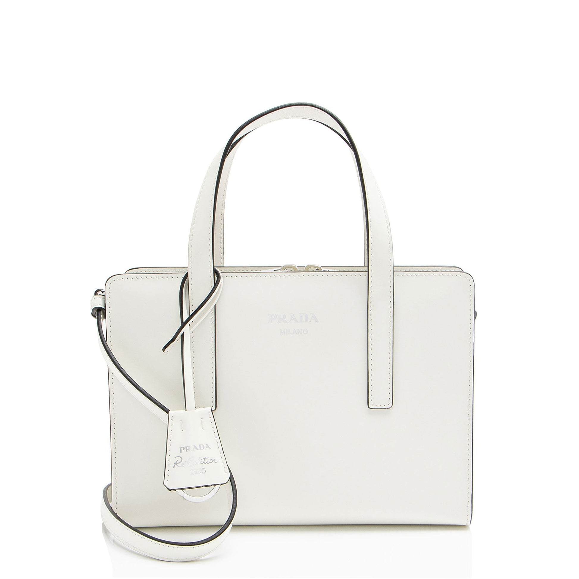 Prada Brushed Re Edition Tote Leather Mini Tote Bag