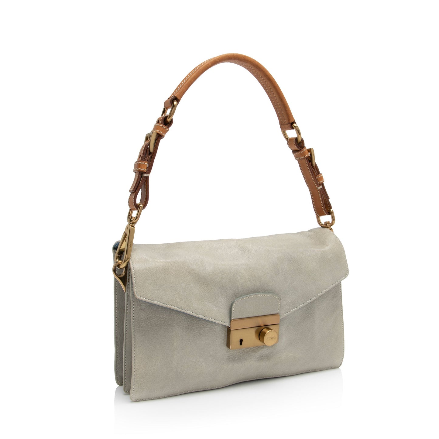 Prada Buffalo Sound Padlock Shoulder Bag Shf 9Xfle4 Flap