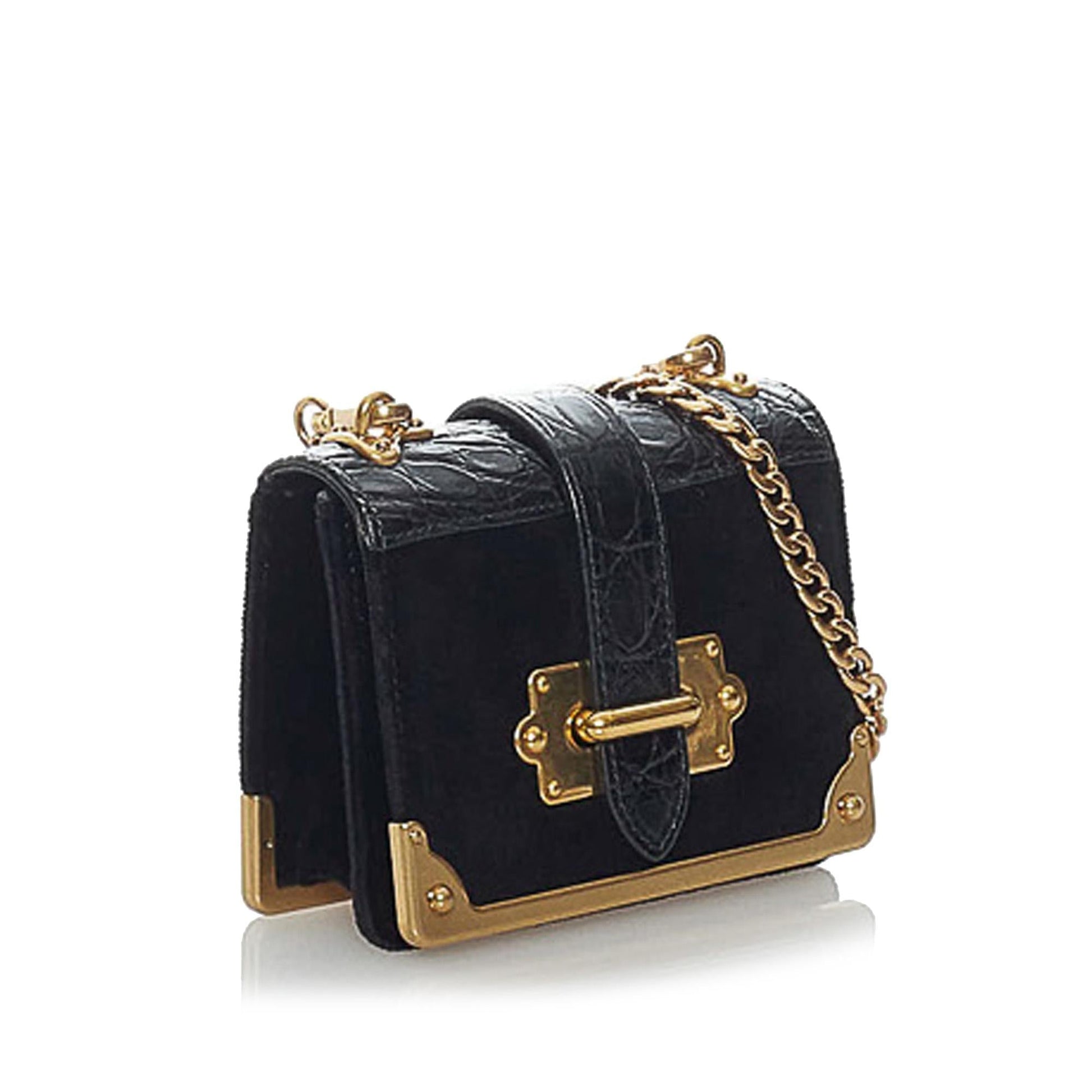 Prada Cahier Crossbody Bag Shg Leather